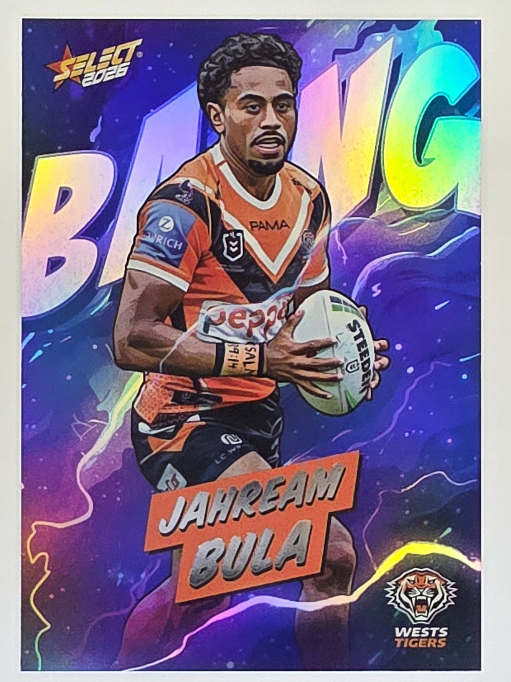 NRL 2026 League Heroes | Bang | #B97 | Jahream Bula | Wests Tigers