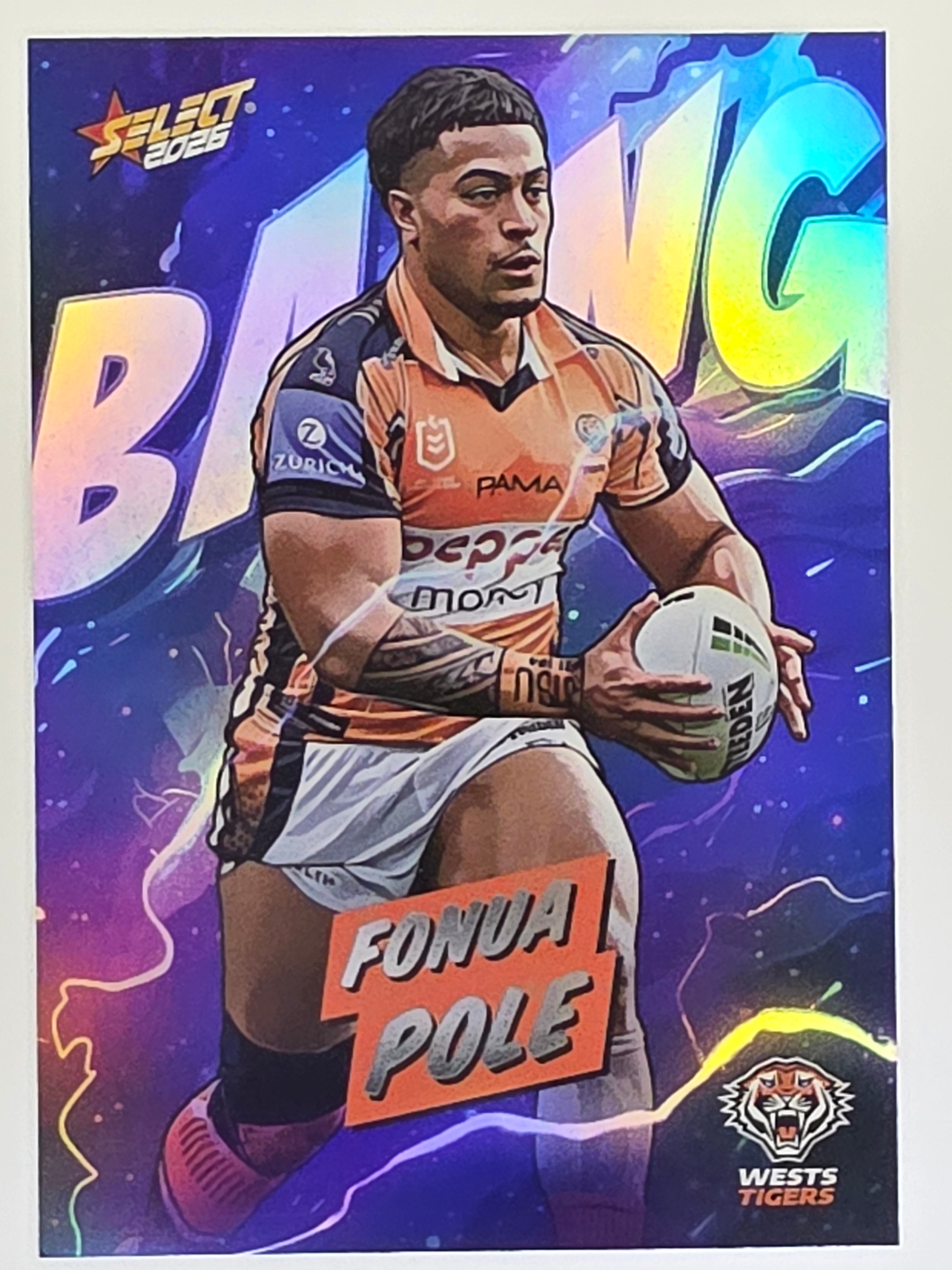 NRL 2026 League Heroes | Bang | #B101 | Fonua Pole | Wests Tigers