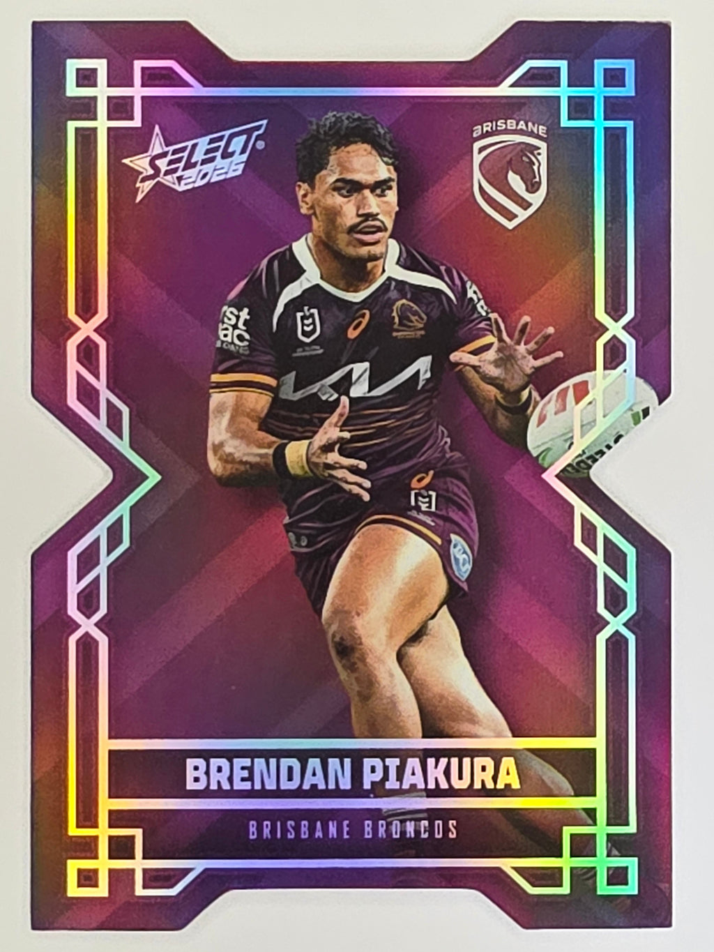 NRL 2026 League Heroes | Colours Diecut | #CD7 | Brendan Piakura | Brisbane Broncos