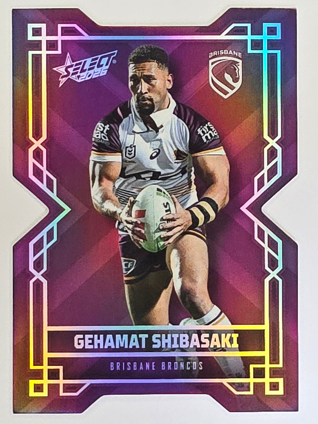 NRL 2026 League Heroes | Colours Diecut | #CD10 | Gehamat Shibasaki | Brisbane Broncos
