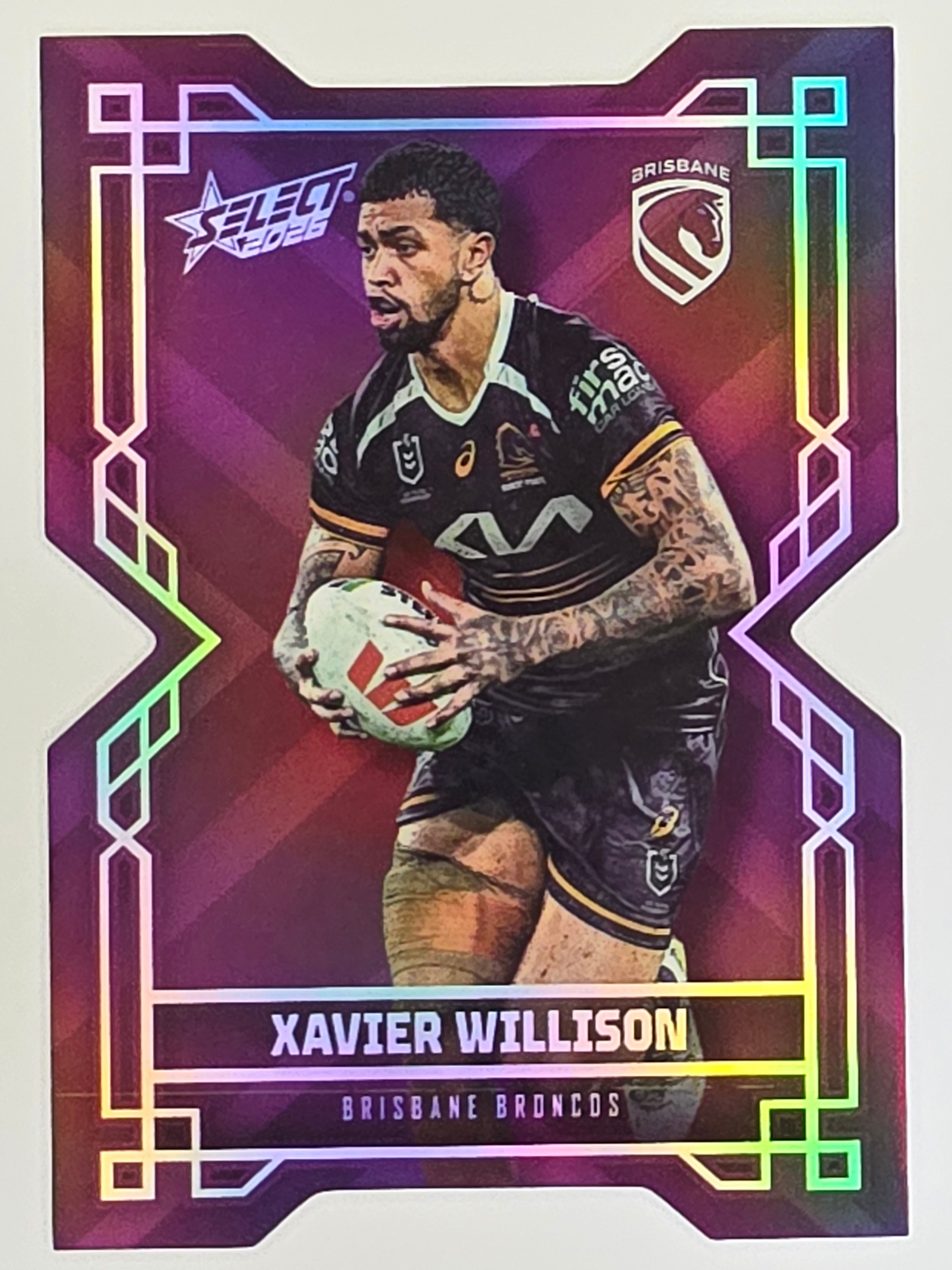 NRL 2026 League Heroes | Colours Diecut | #CD13 | Xavier Willison | Brisbane Broncos