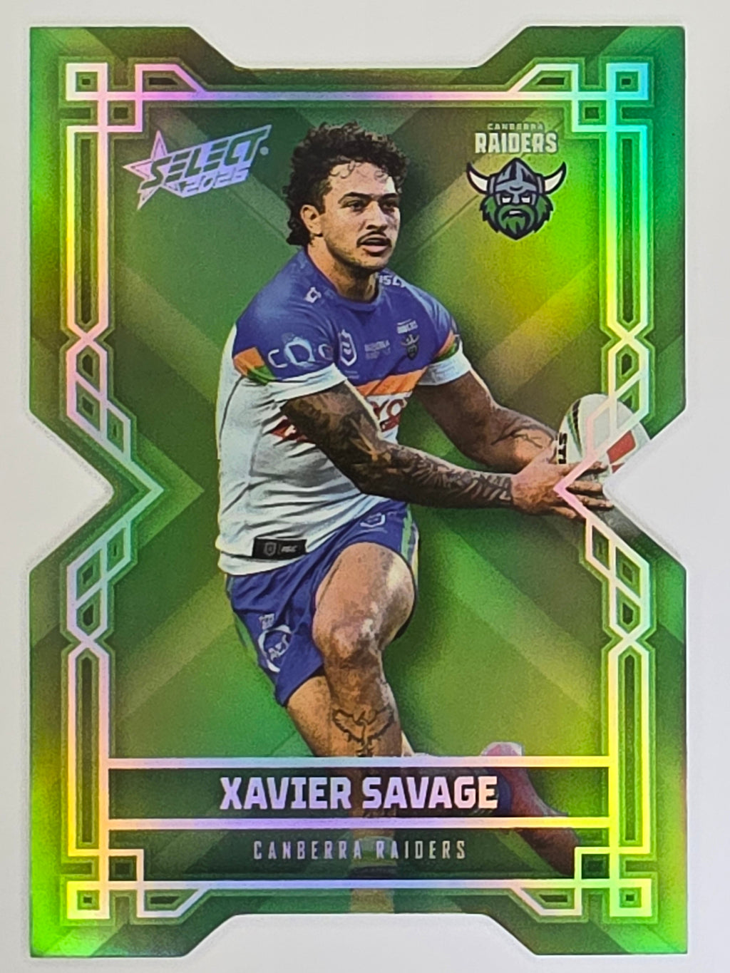 NRL 2026 League Heroes | Colours Diecut | #CD18 | Xavier Savage | Canberra Raiders