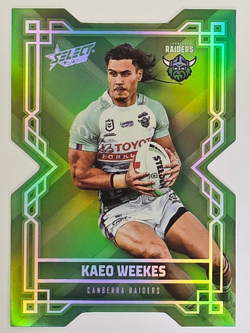 NRL 2026 League Heroes | Colours Diecut | #CD25 | Kaeo Weekes | Canberra Raiders