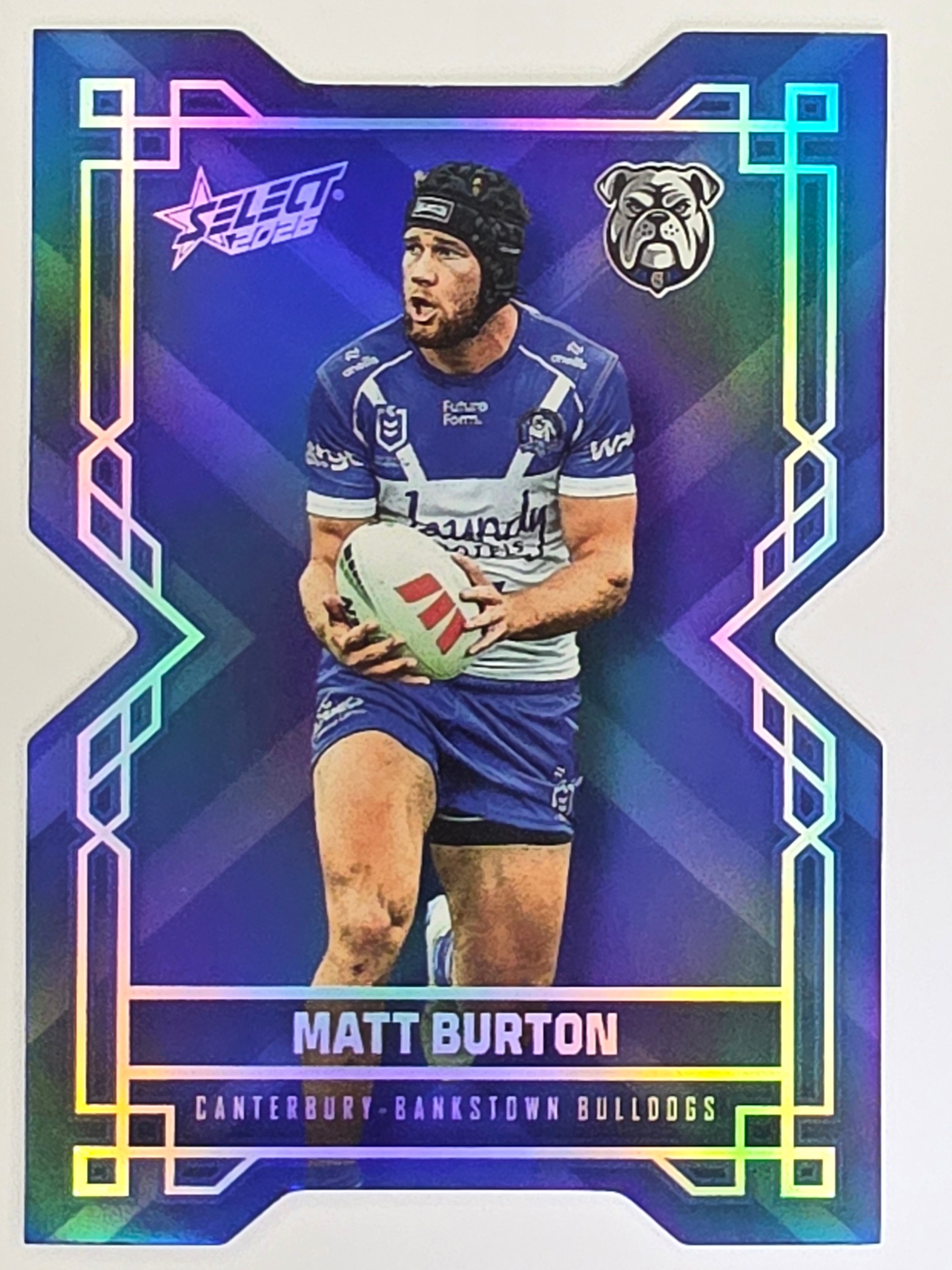 NRL 2026 League Heroes | Colours Diecut | #CD27 | Matt Burton | Canterbury Bulldogs