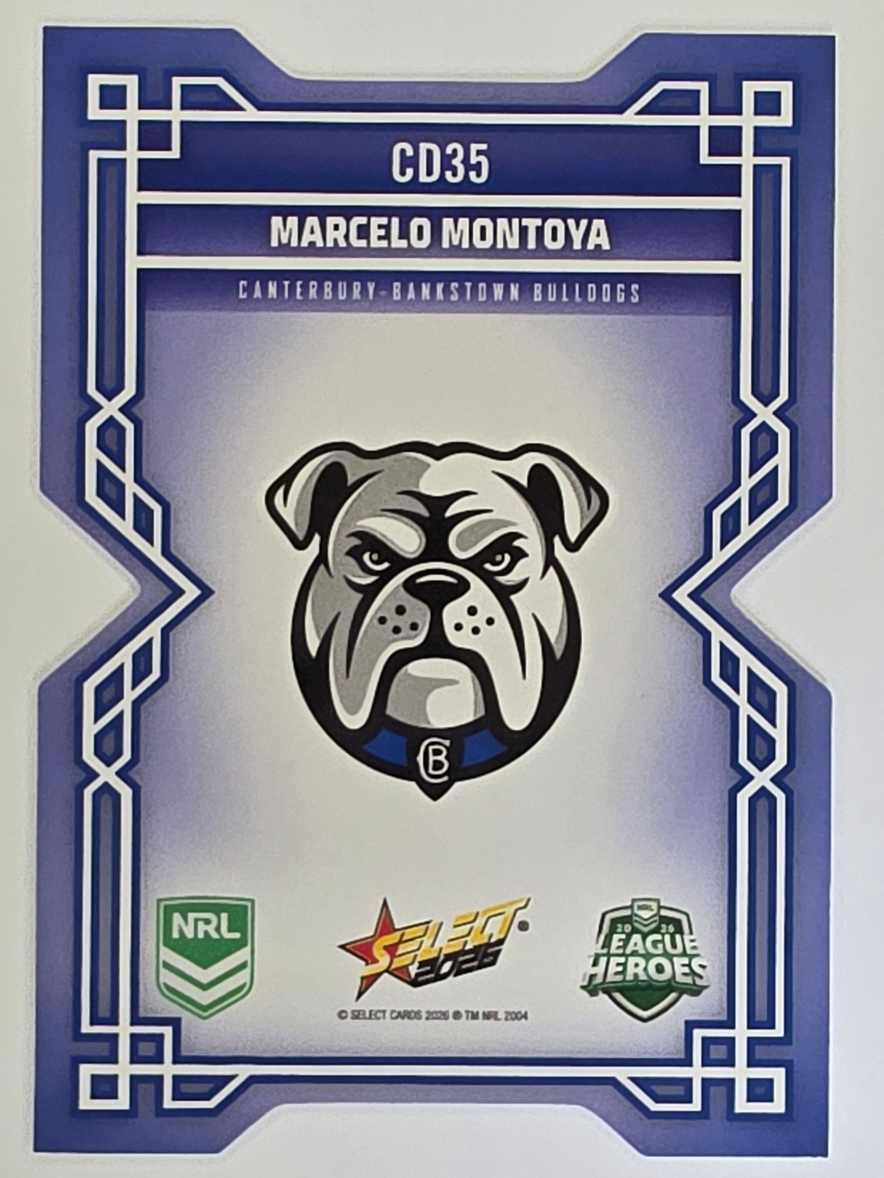 NRL 2026 League Heroes | Colours Diecut | #CD35 | Marcelo Montoya | Canterbury Bulldogs