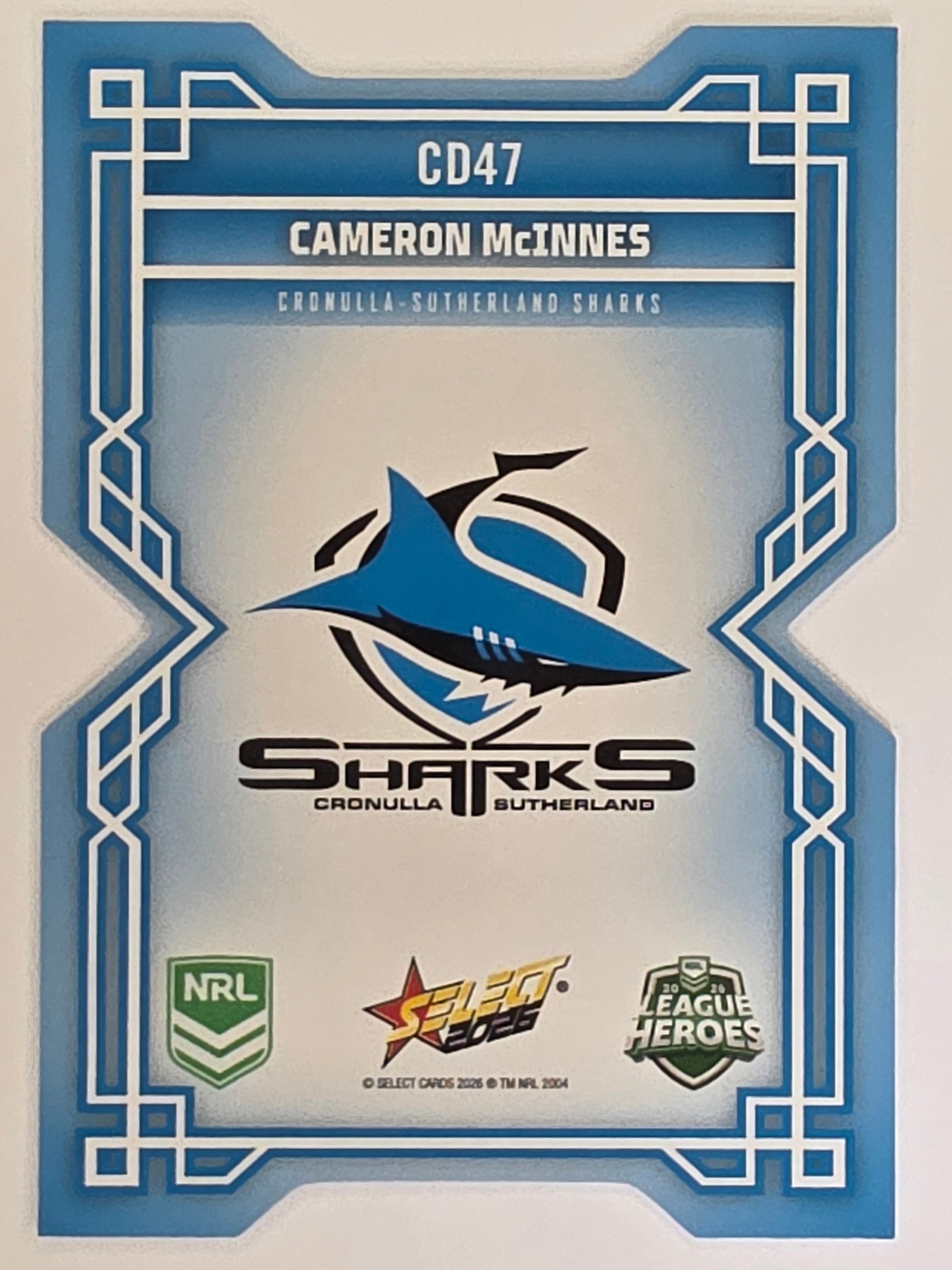 NRL 2026 League Heroes | Colours Diecut | #CD47 | Cameron McInnes | Cronulla Sharks