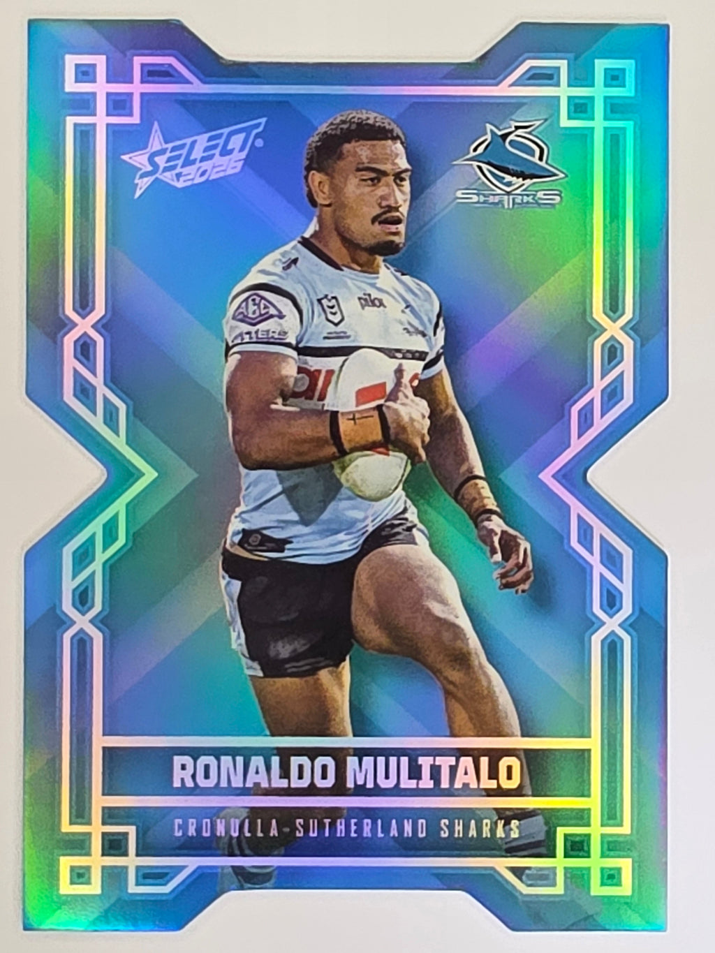 NRL 2026 League Heroes | Colours Diecut | #CD48 | Ronaldo Mulitalo | Cronulla Sharks