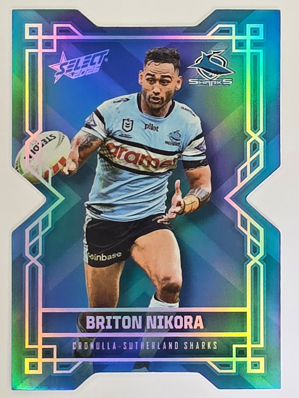 NRL 2026 League Heroes | Colours Diecut | #CD49 | Briton Nikora |Cronulla Sharks