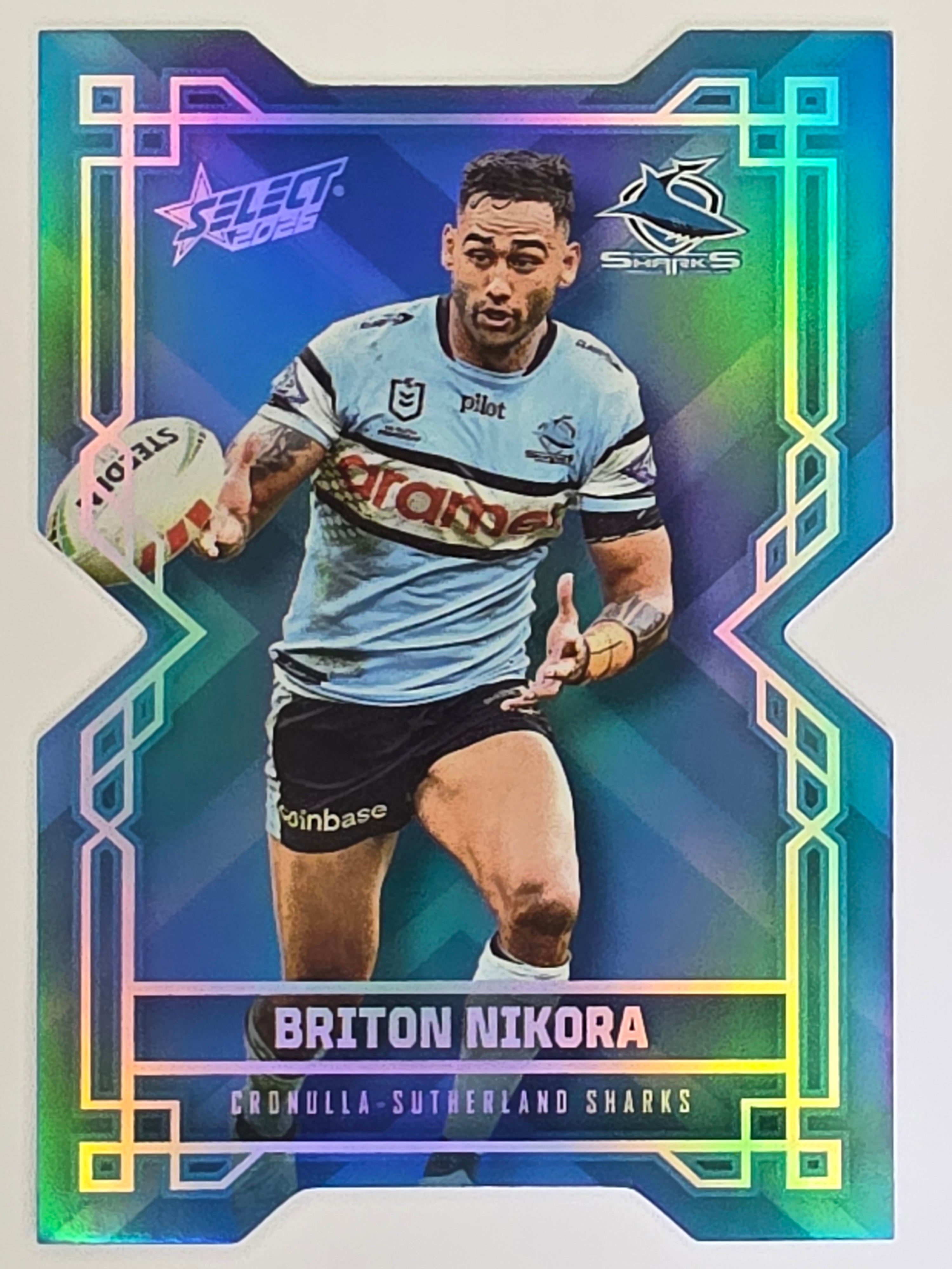 NRL 2026 League Heroes | Colours Diecut | #CD49 | Briton Nikora |Cronulla Sharks