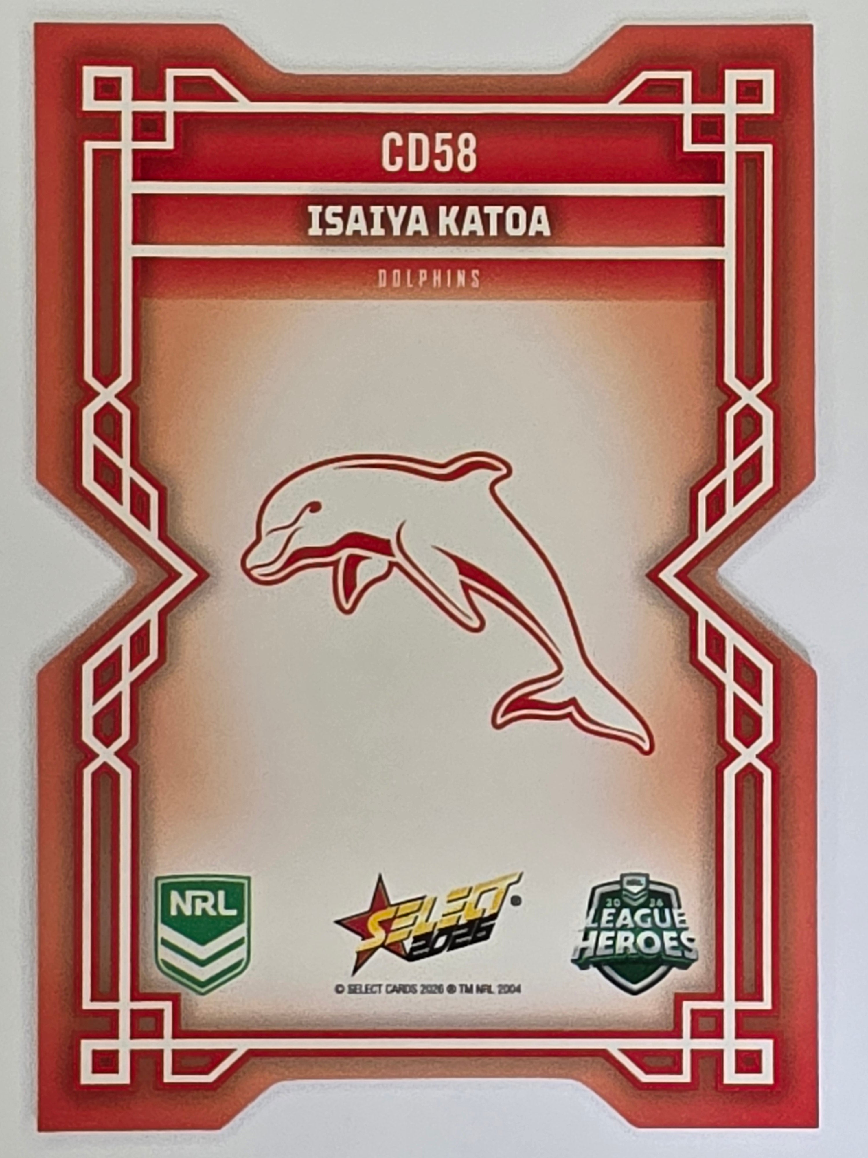 NRL 2026 League Heroes | Colours Diecut | #CD58 | Isaiya Katoa | Dolphins