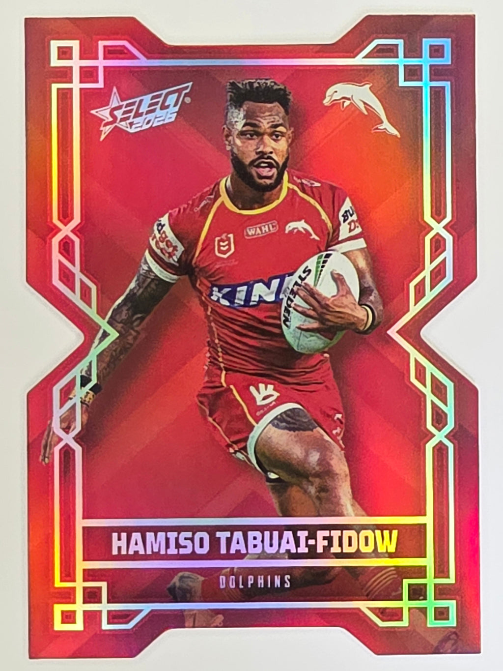NRL 2026 League Heroes | Colours Diecut | #CD65 | Hamiso Tabuai-Fidow | Dolphins