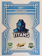 NRL 2026 League Heroes | Colours Diecut | #CD71 | Beau Fermor |Gold Coast Titans