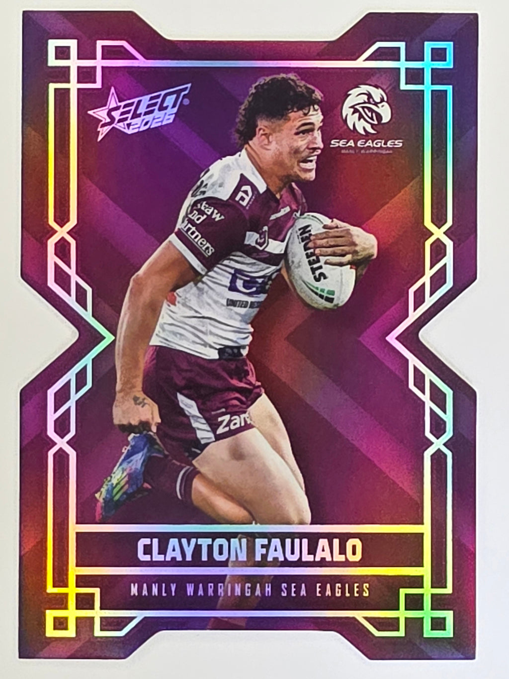 NRL 2026 League Heroes | Colours Diecut | #CD81 | Clayton Faulalo | Manly Sea Eagles