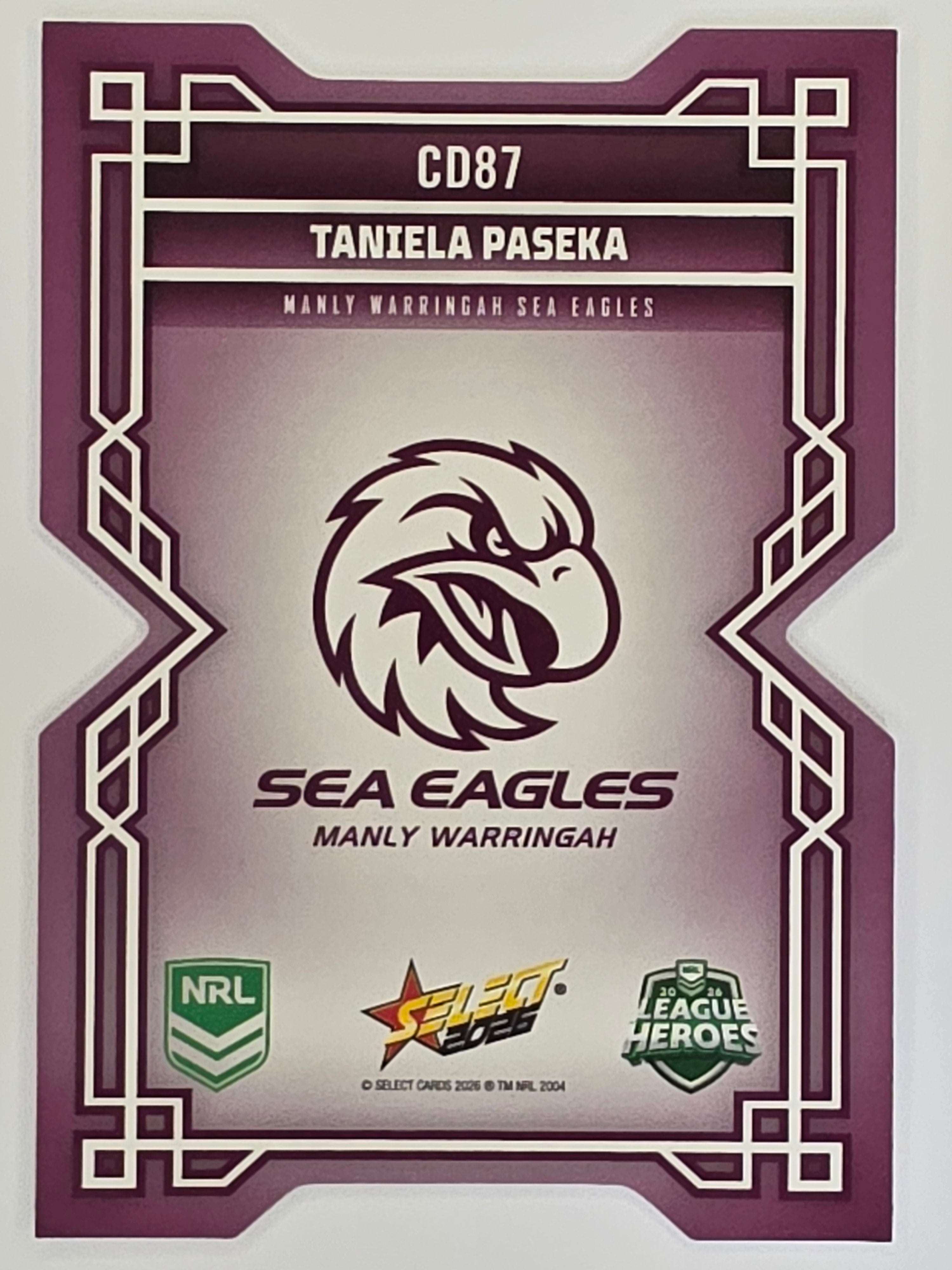 NRL 2026 League Heroes | Colours Diecut | #CD87 | Taniela Paseka | Manly Sea Eagles