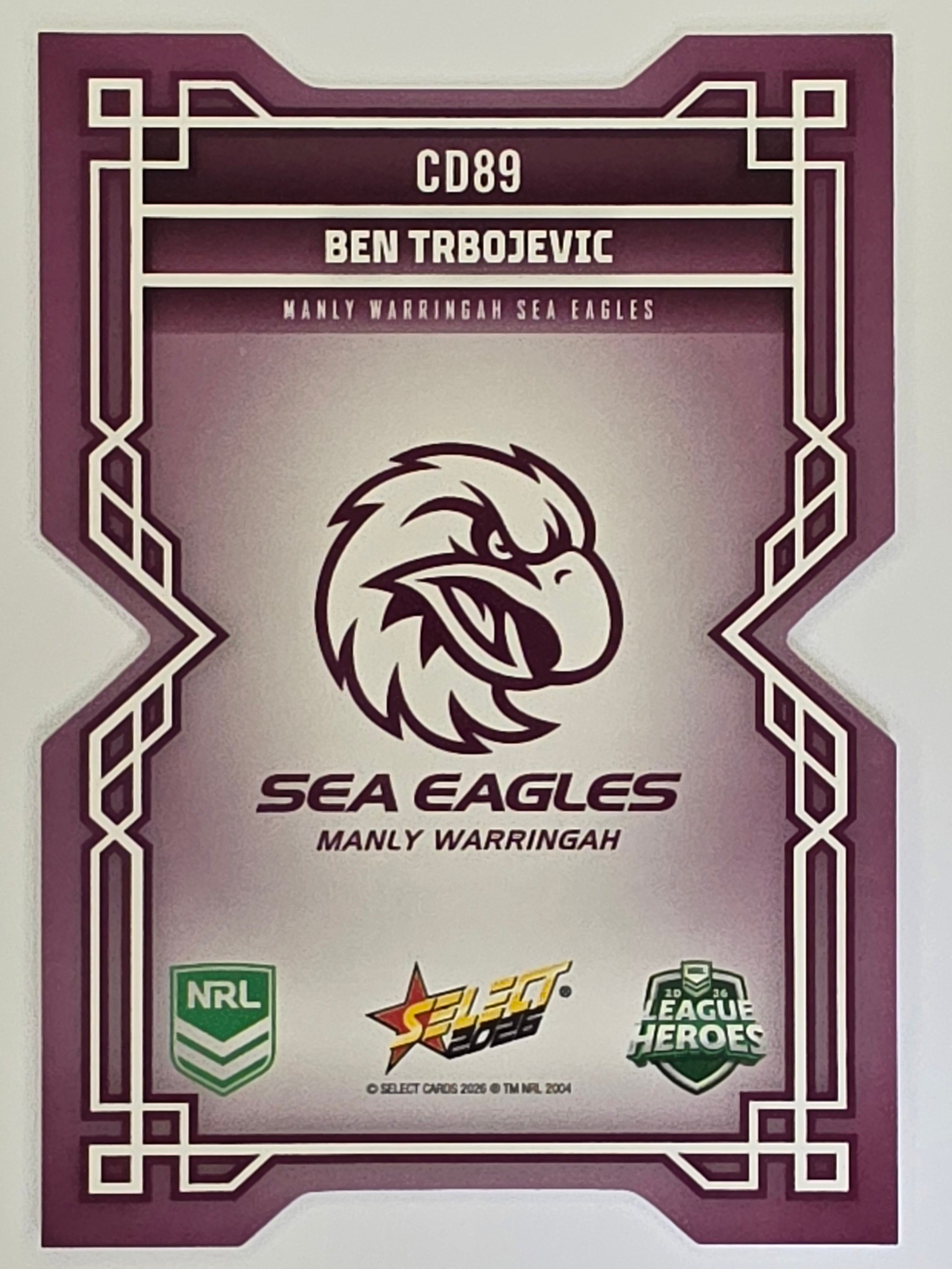 NRL 2026 League Heroes | Colours Diecut | #CD89 |Ben Trbojevic |Manly Sea Eagles