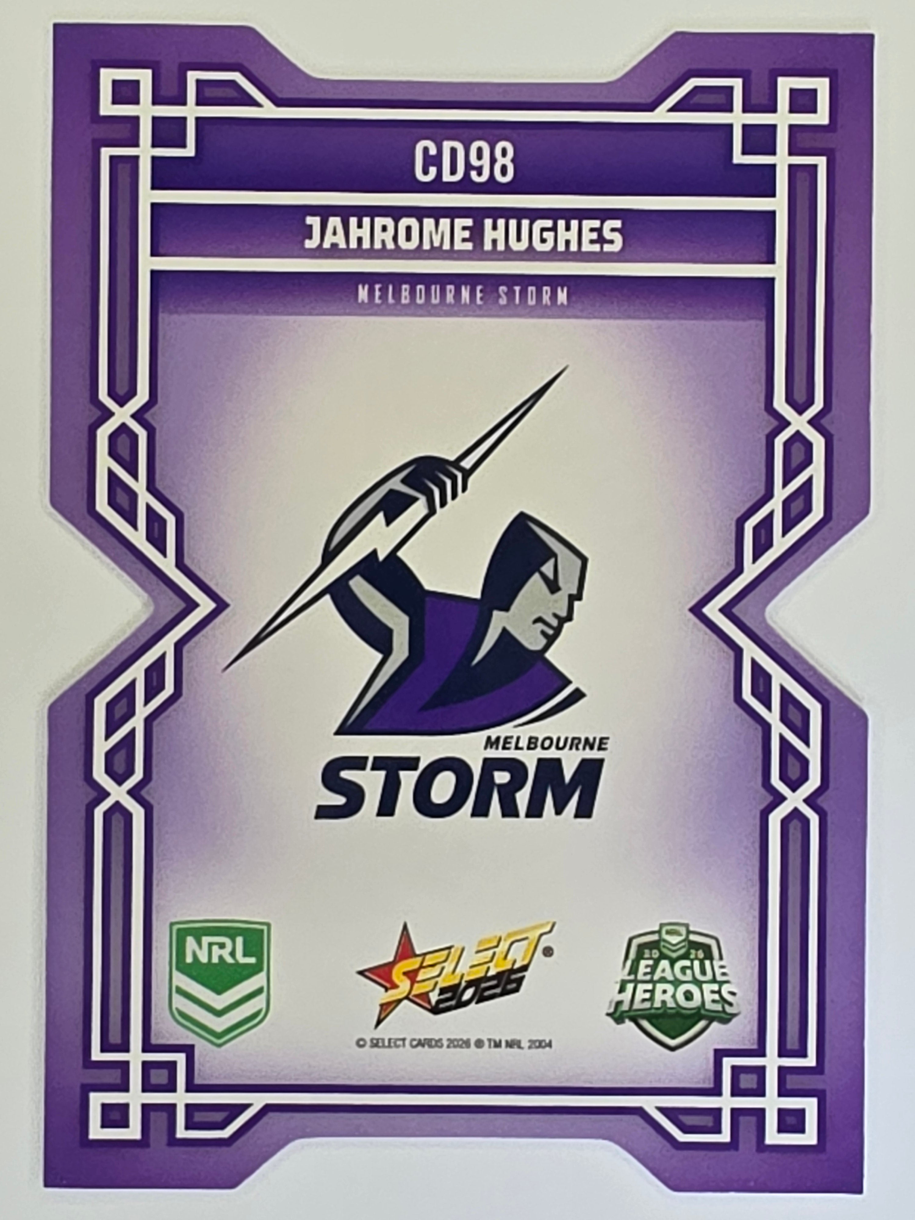 NRL 2026 League Heroes | Colours Diecut | #CD98 |Jahrome Hughes |Melbourne Storm