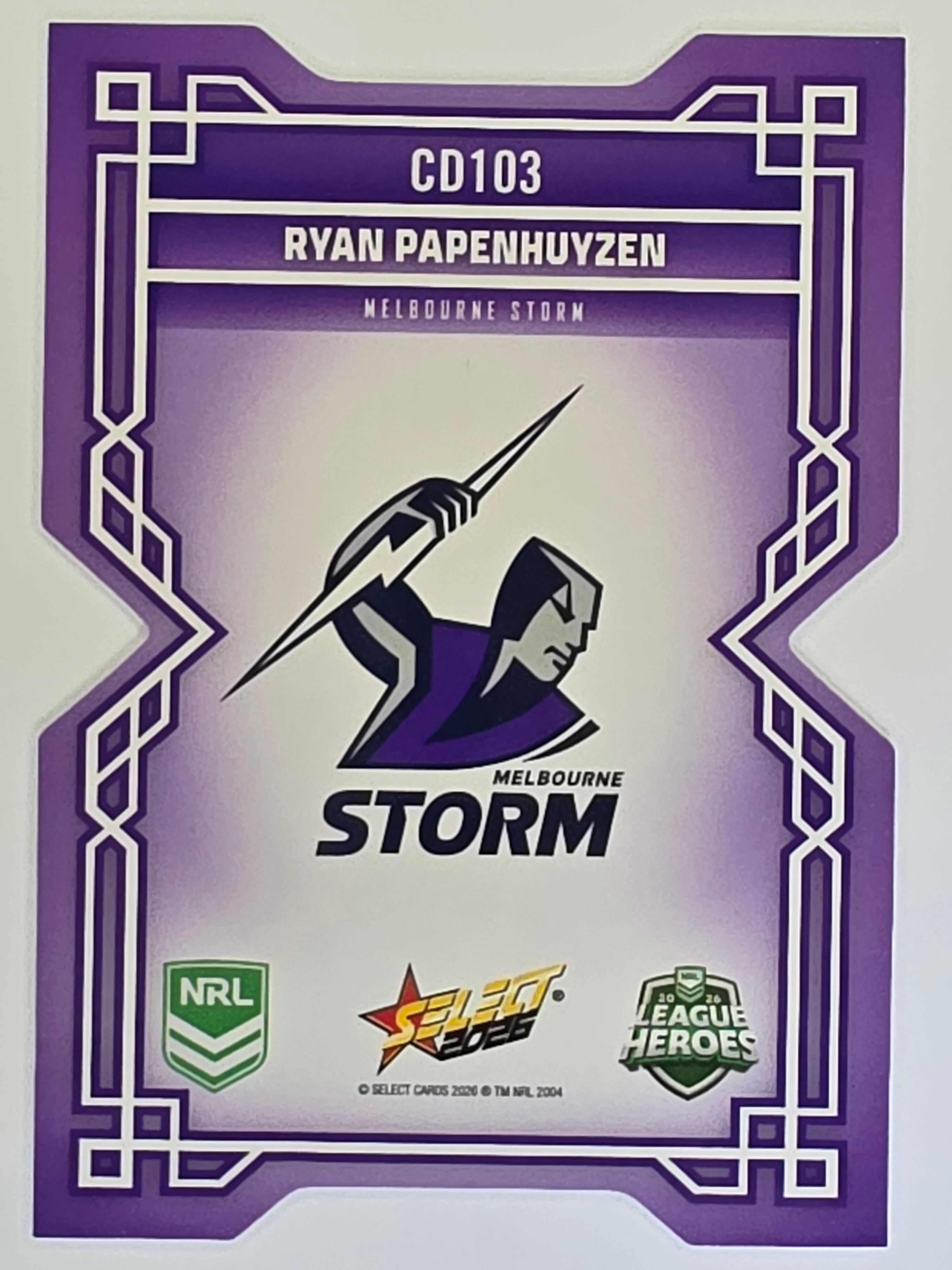 NRL 2026 League Heroes | Colours Diecut | #CD103 | Ryan Papenhuyzen | Melbourne Storm