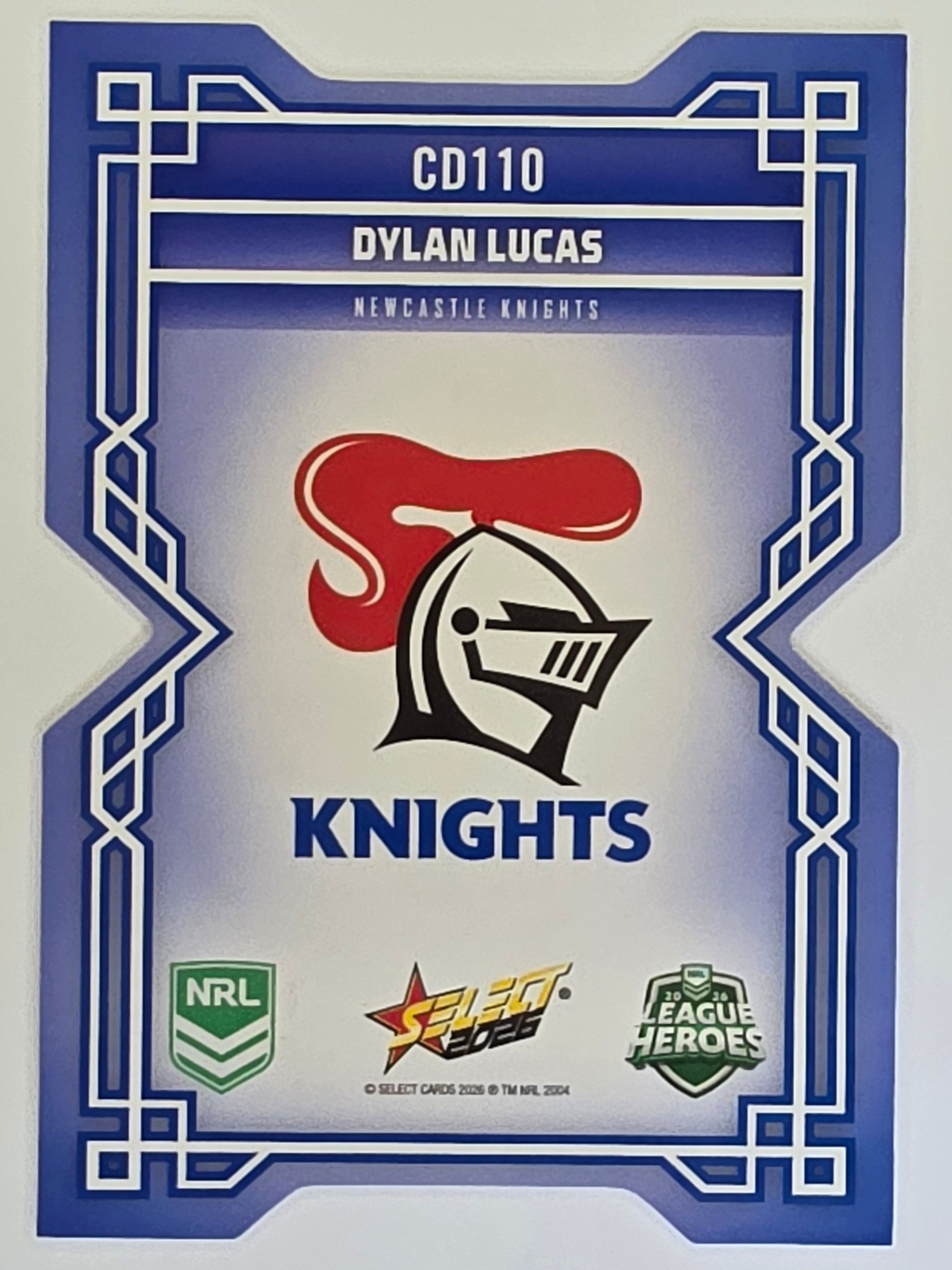 NRL 2026 League Heroes | Colours Diecut | #CD110 | Dylan Lucas | Newcastle Knights