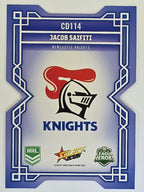 NRL 2026 League Heroes | Colours Diecut | #CD114 | Jacob Saifiti | Newcastle Knights
