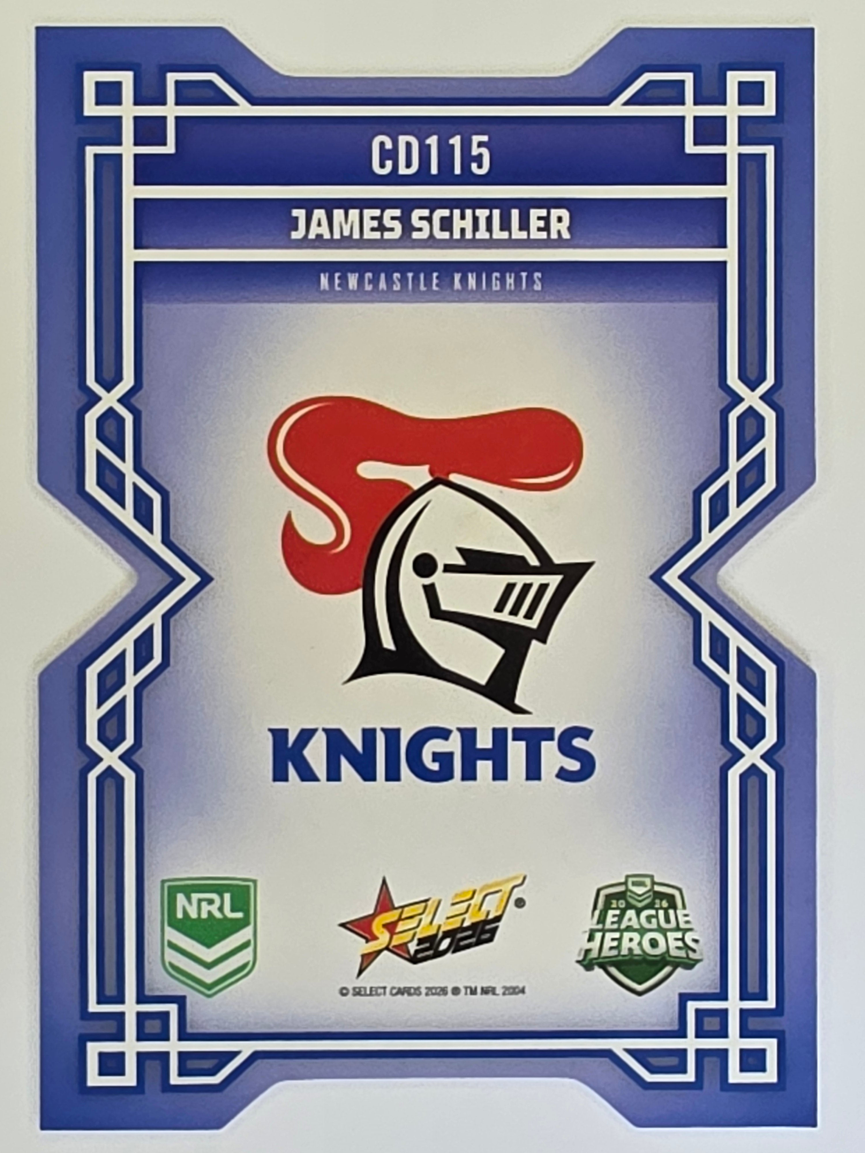 NRL 2026 League Heroes | Colours Diecut | #CD115 | James Schiller | Newcastle Knights