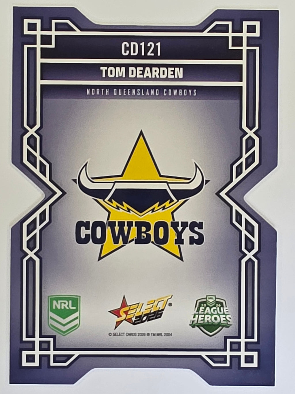 NRL 2026 League Heroes | Colours Diecut | #CD121 | Tom Dearden | North Queensland Cowboys