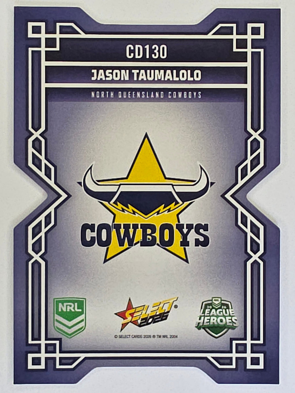 NRL 2026 League Heroes | Colours Diecut | #CD130 | Jason Taumalolo | North Queensland Cowboys