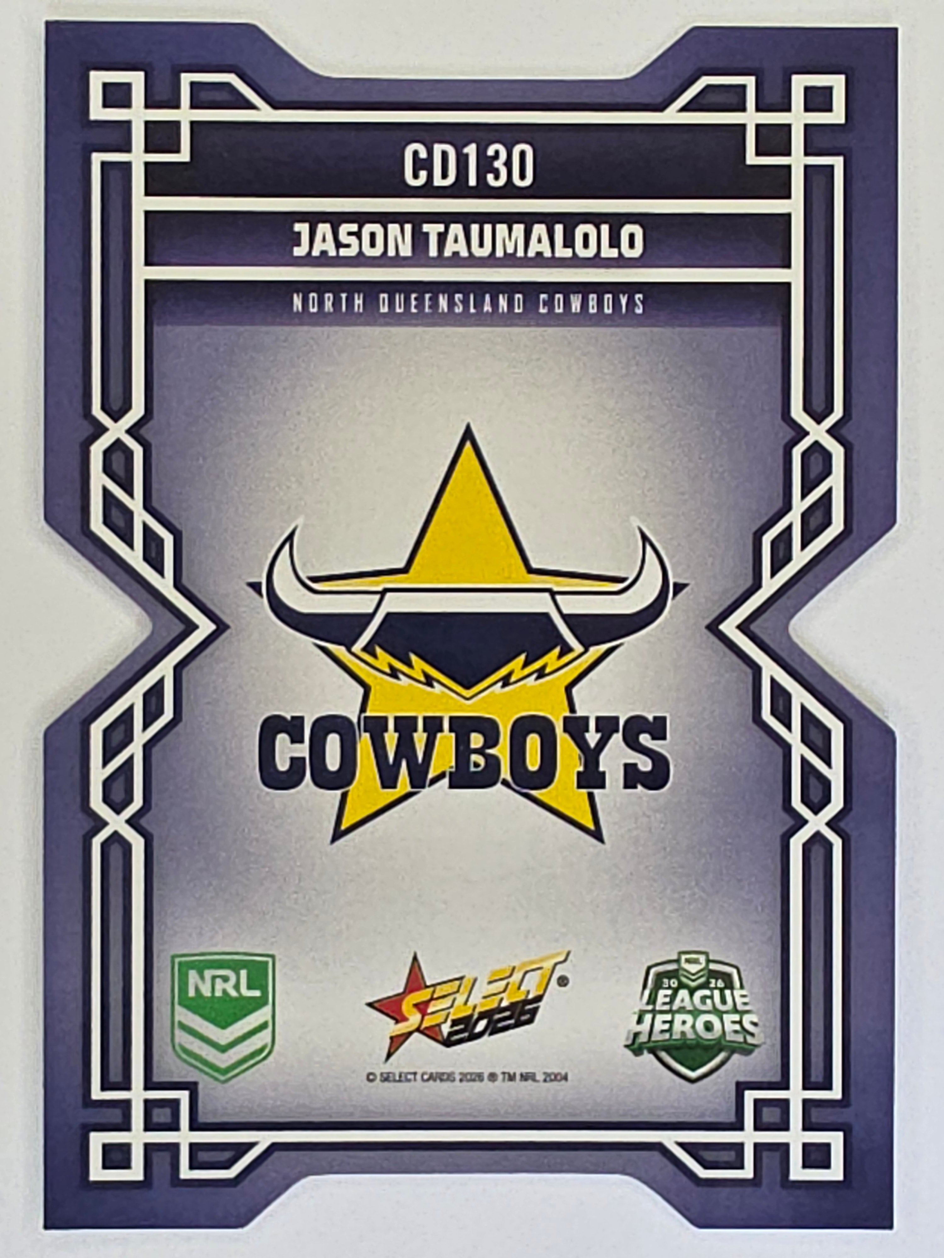 NRL 2026 League Heroes | Colours Diecut | #CD130 | Jason Taumalolo | North Queensland Cowboys