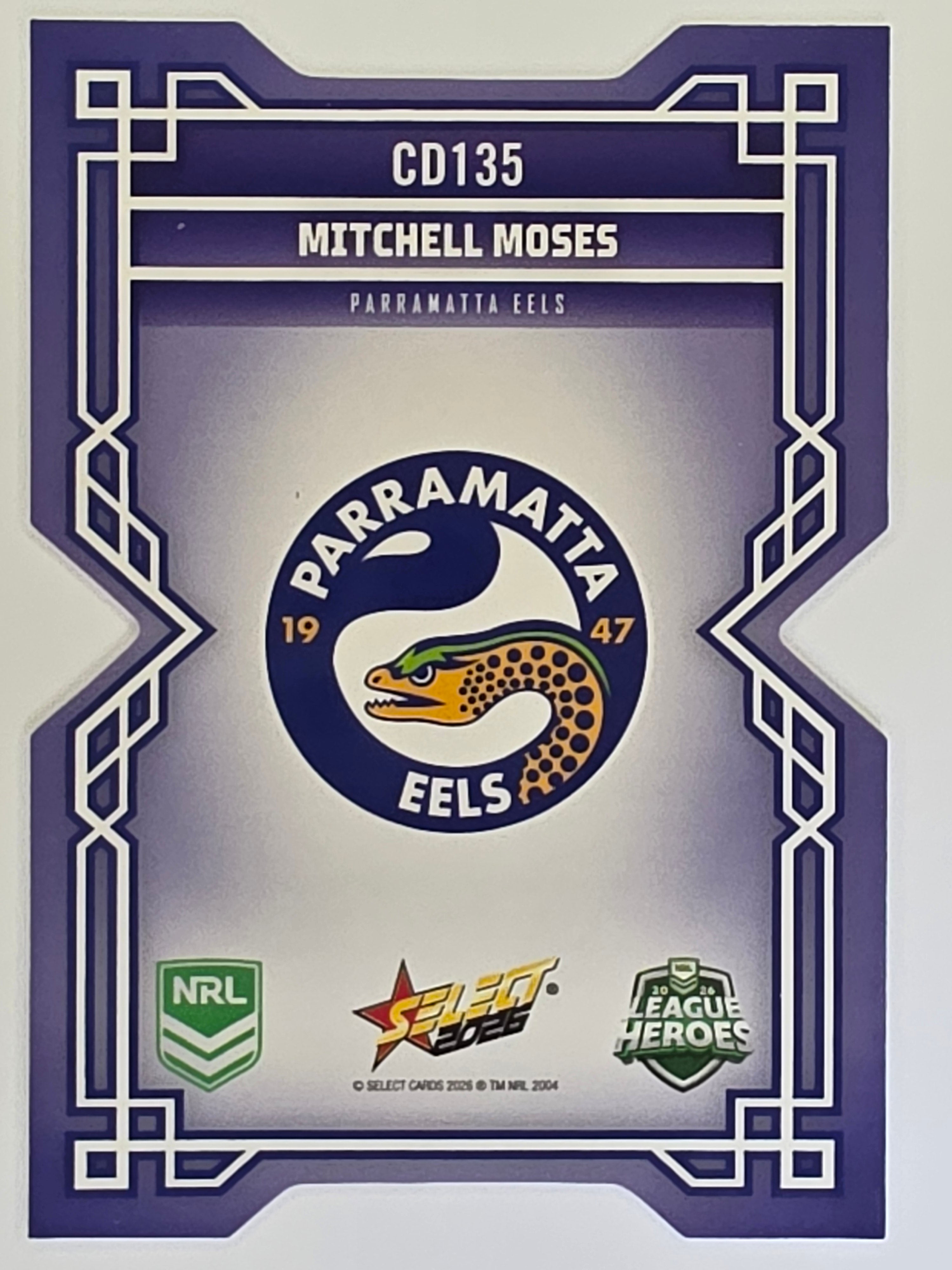 NRL 2026 League Heroes | Colours Diecut | #CD135 | Mitchell Moses | Parramatta Eels