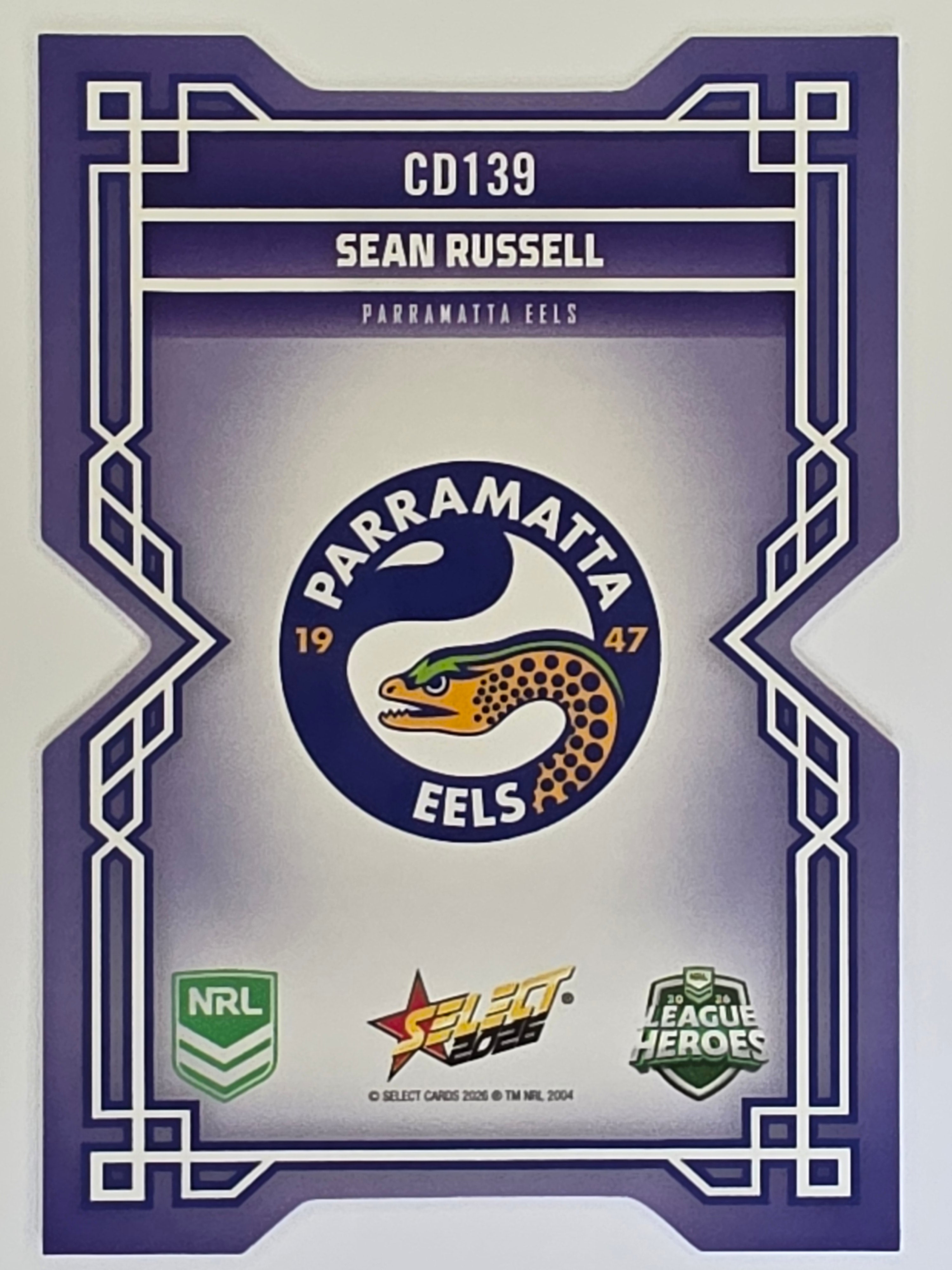 NRL 2026 League Heroes | Colours Diecut | #CD139 | Sean Russell |Parramatta Eels