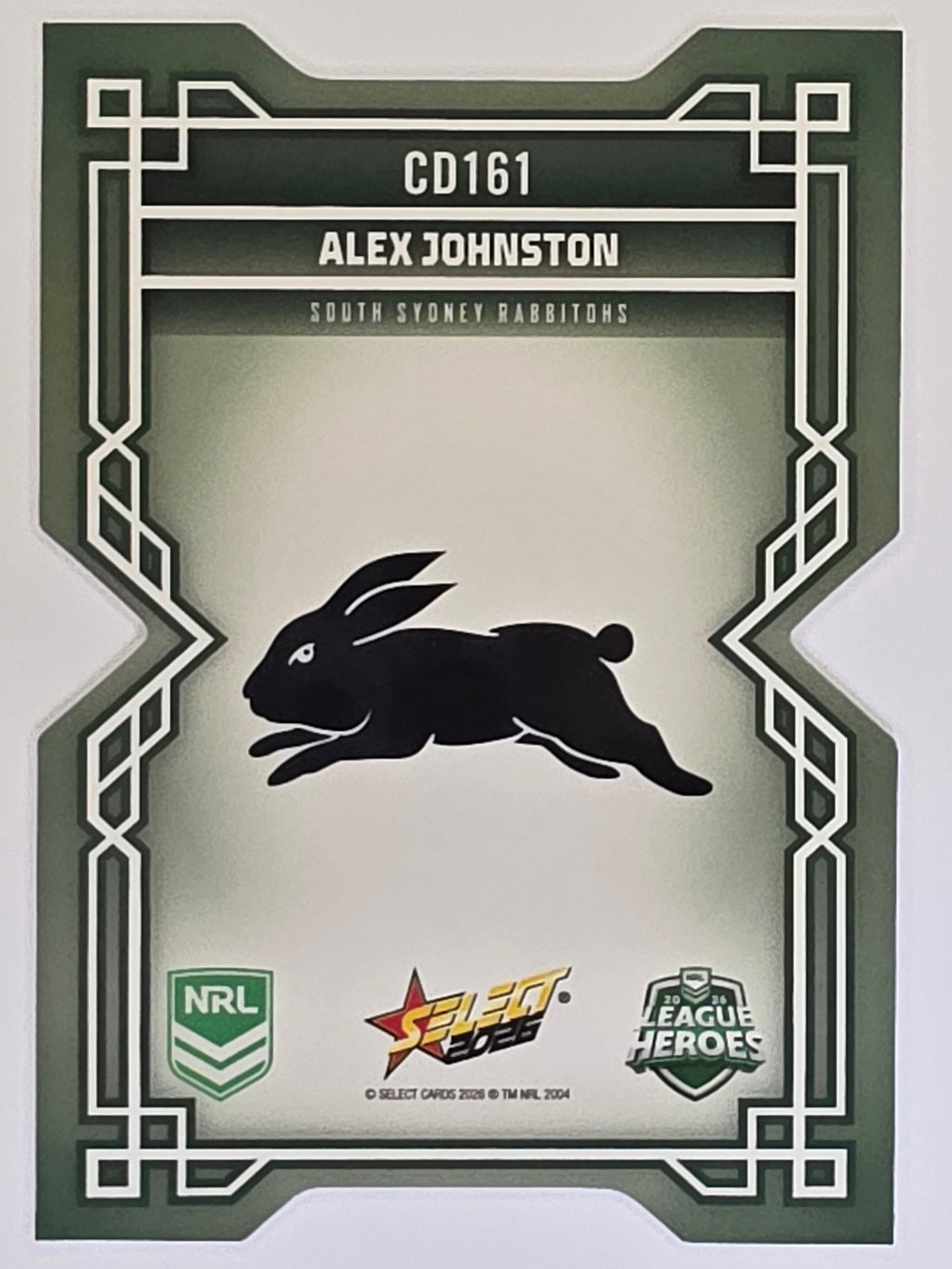 NRL 2026 League Heroes | Colours Diecut | #CD161 | Alex Johnston | South Sydney Rabbitohs