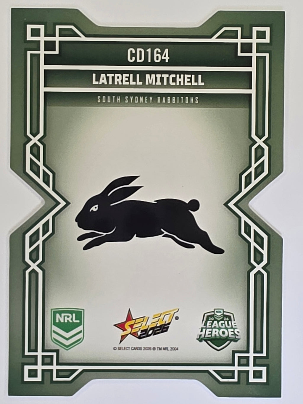 NRL 2026 League Heroes | Colours Diecut | #CD164 | Latrell Mitchell | South Sydney Rabbitohs