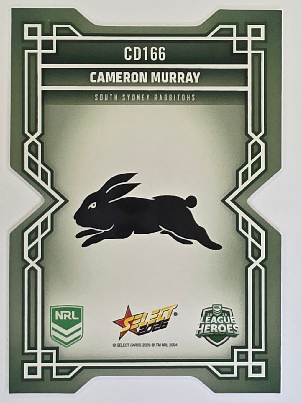 NRL 2026 League Heroes | Colours Diecut | #CD166 | Cameron Murray | South Sydney Rabbitohs