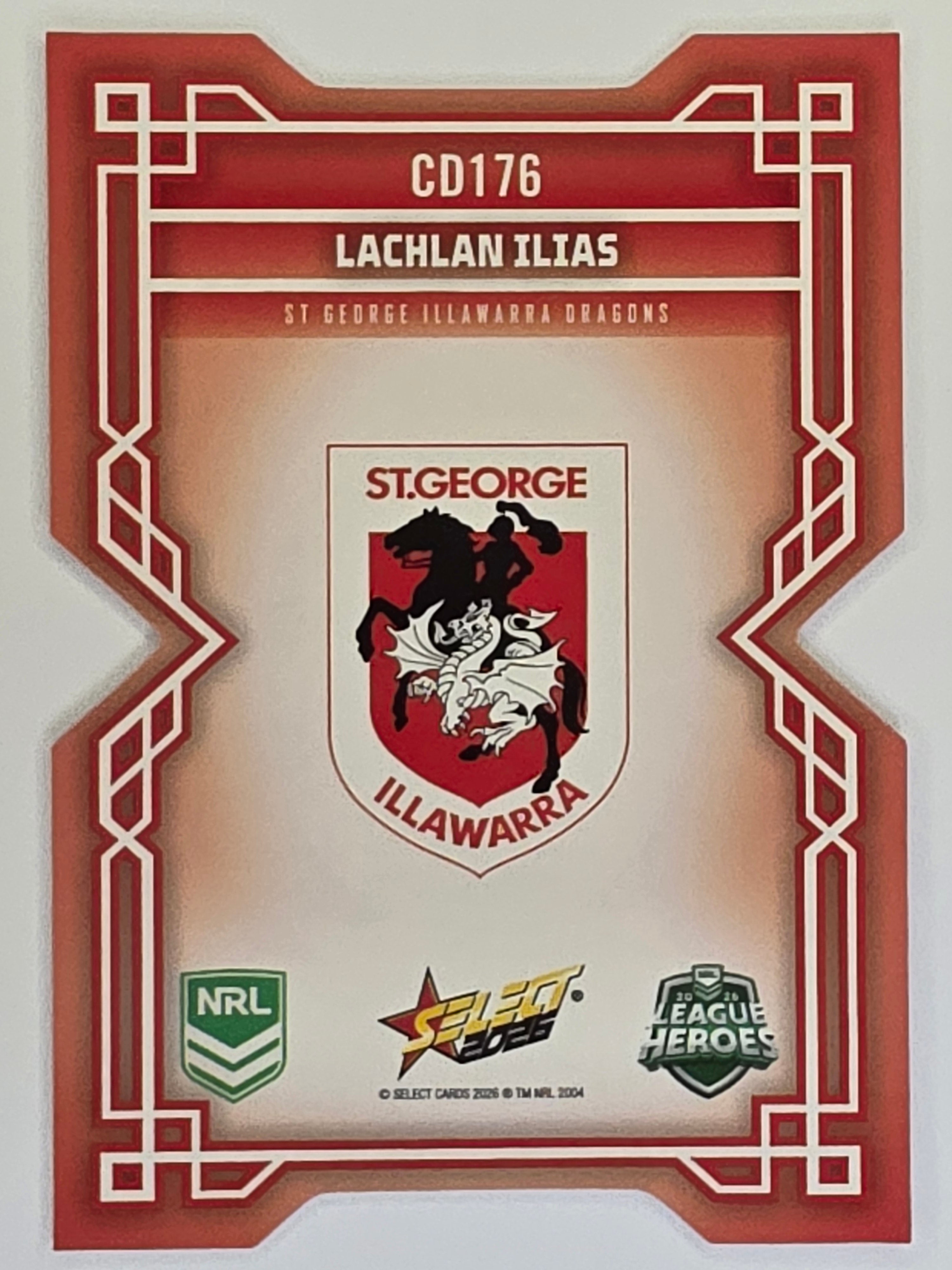 NRL 2026 League Heroes | Colours Diecut | #CD176 | Lachlan Ilias | St George Dragons