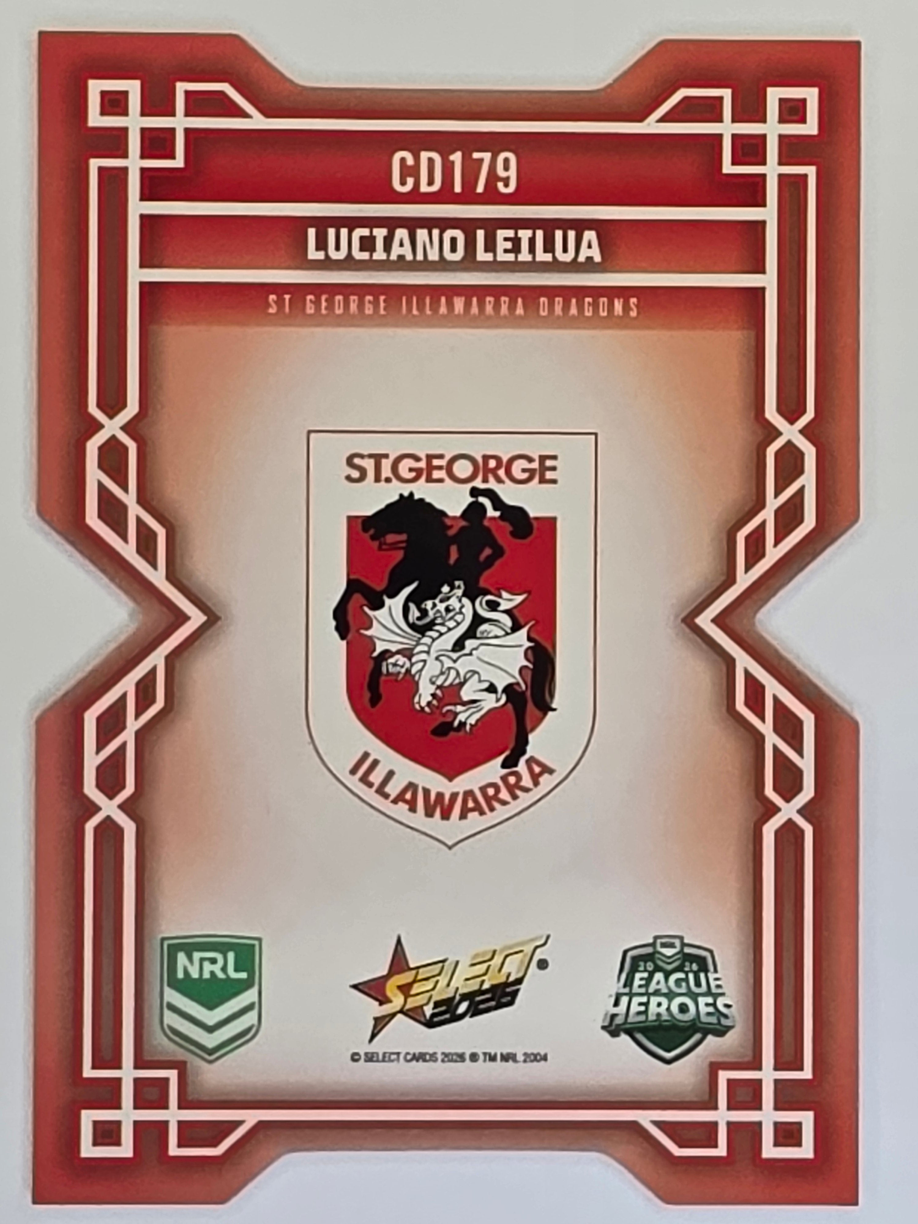 NRL 2026 League Heroes | Colours Diecut | #CD179 | Luciano Leilua | St George Dragons