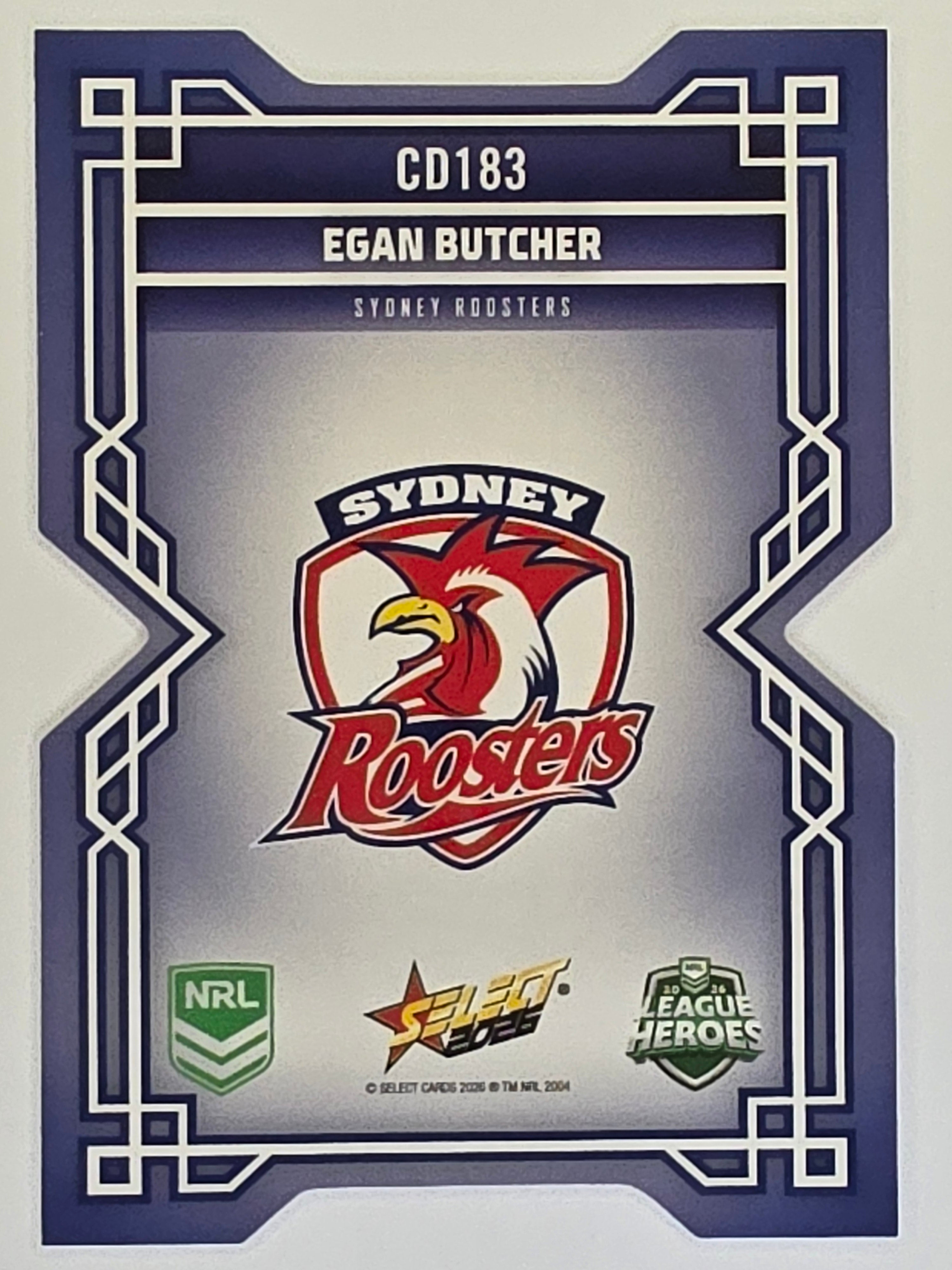 NRL 2026 League Heroes | Colours Diecut | #CD183 | Egan Butcher |Sydney Roosters