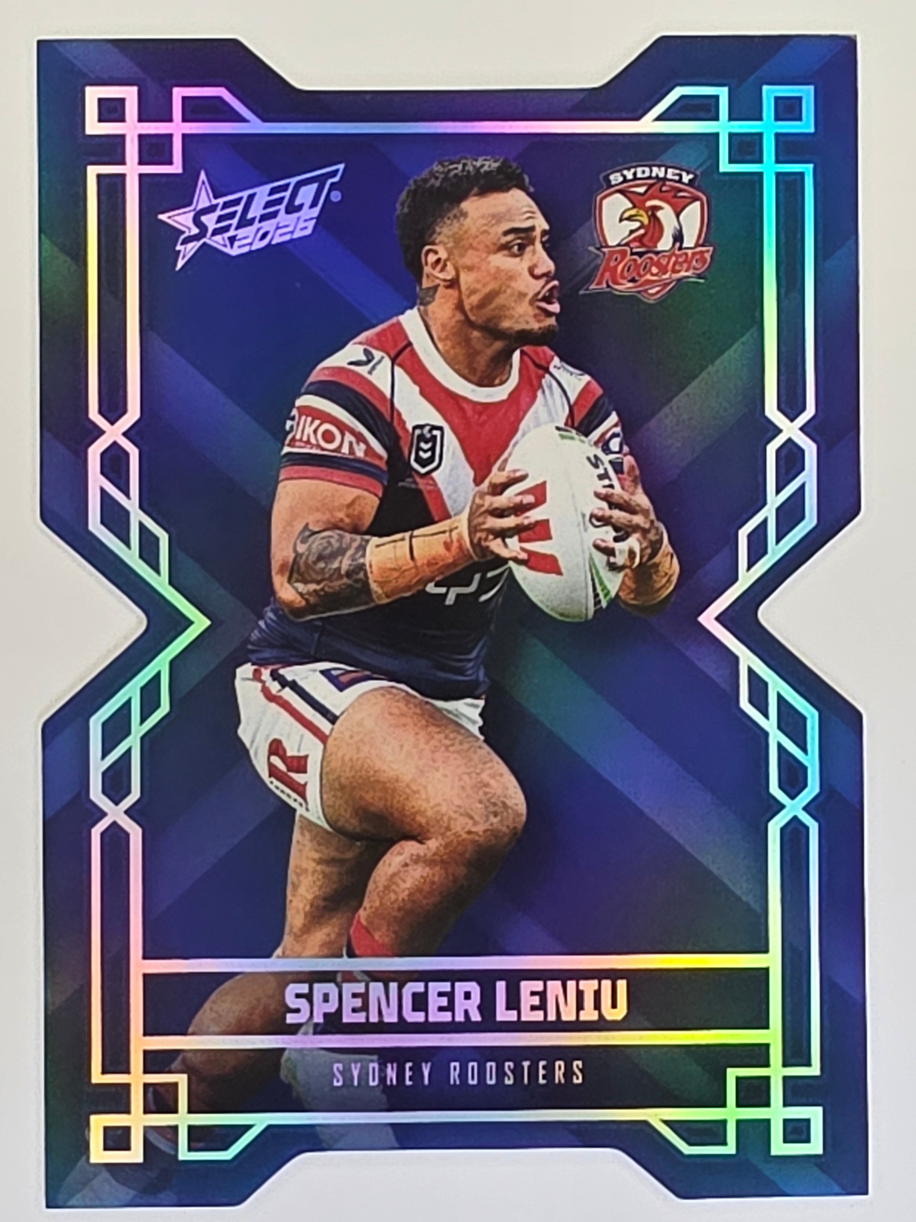 NRL 2026 League Heroes | Colours Diecut | #CD186 |Spencer Leniu |Sydney Roosters