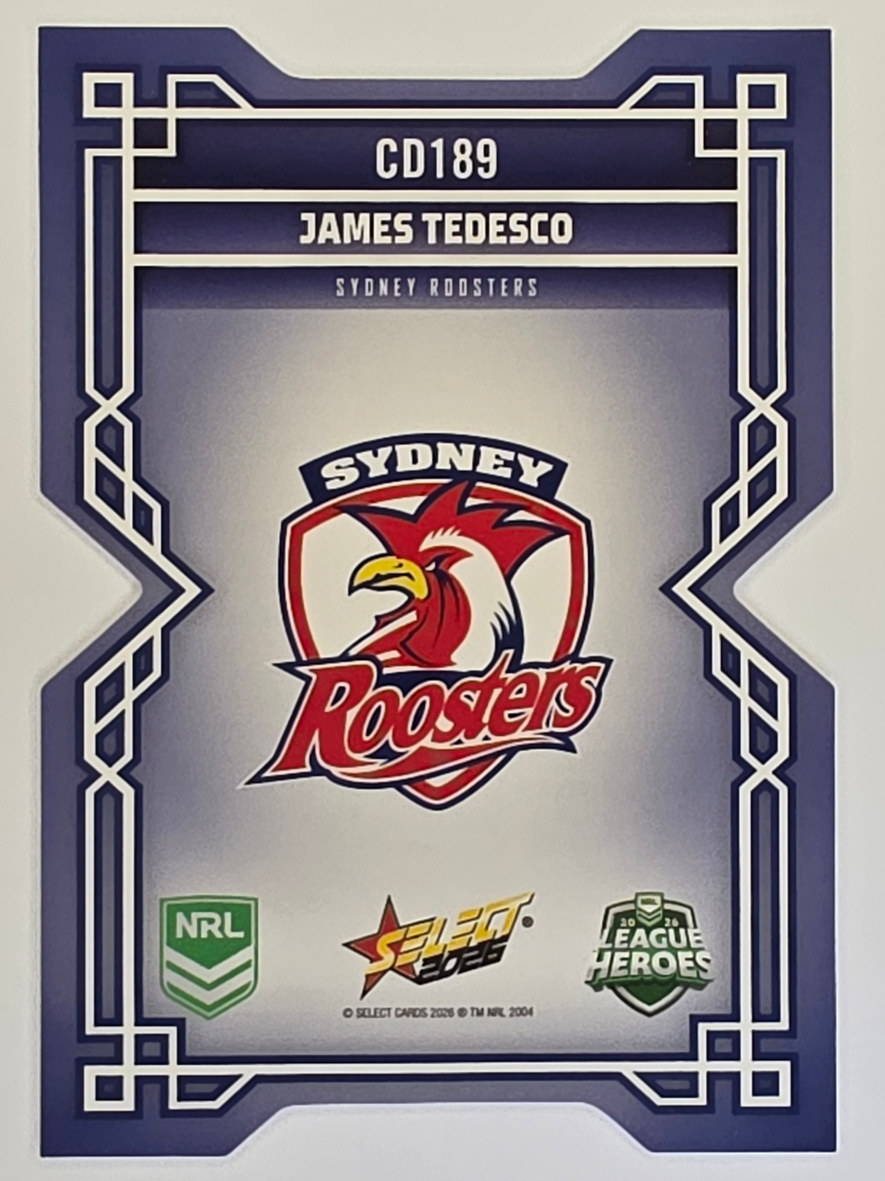 NRL 2026 League Heroes | Colours Diecut | #CD189 |James Tedesco |Sydney Roosters