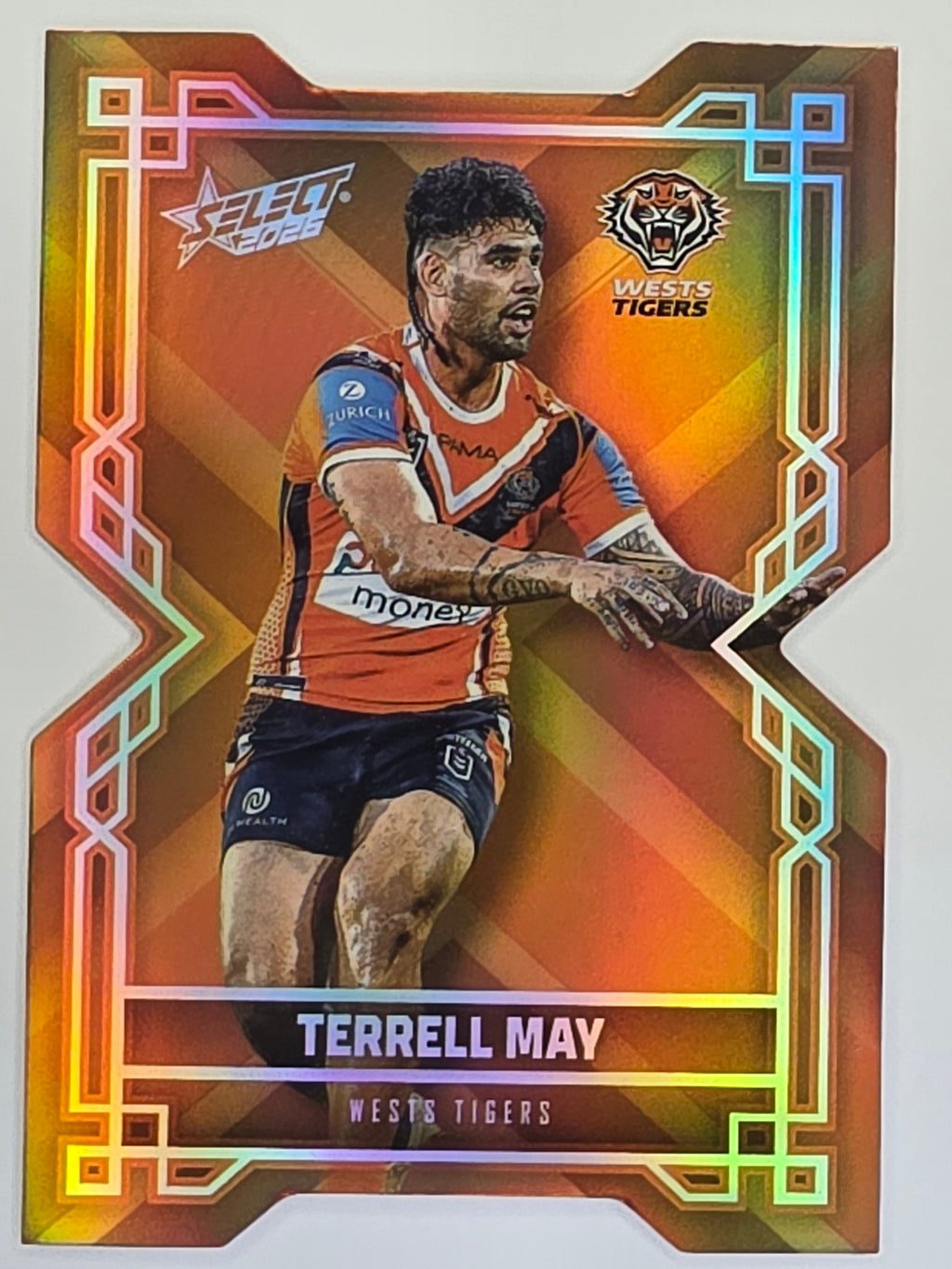 NRL 2026 League Heroes | Colours Diecut | #CD217 | Terrell May | Wests Tigers