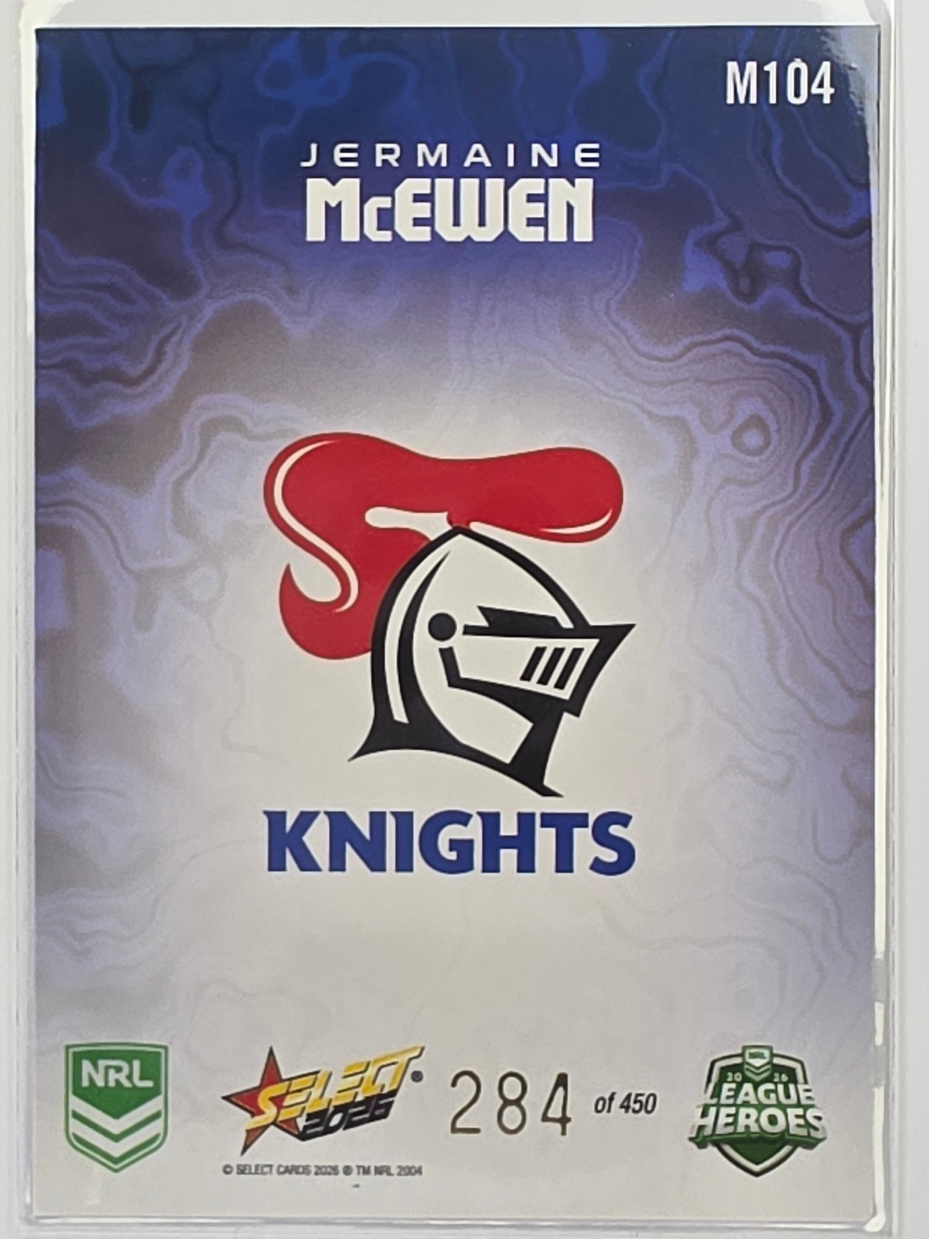 NRL 2026 League Heroes | Mercury | #M104 | #284/450 | Jermaine McEwen | Newcastle Knights