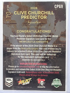 NRL 2026 League Heroes | Clive Churchill Predictor Gold | #CPG9 | #170/230 | Newcastle Knights