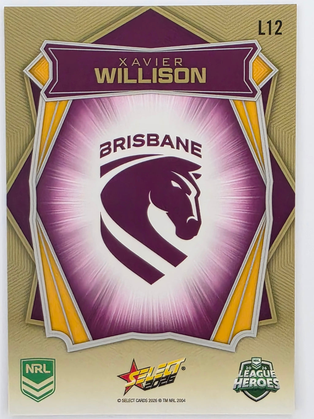 NRL 2026 League Heroes | Luminous | #L12 | Xavier Willison | Brisbane Broncos