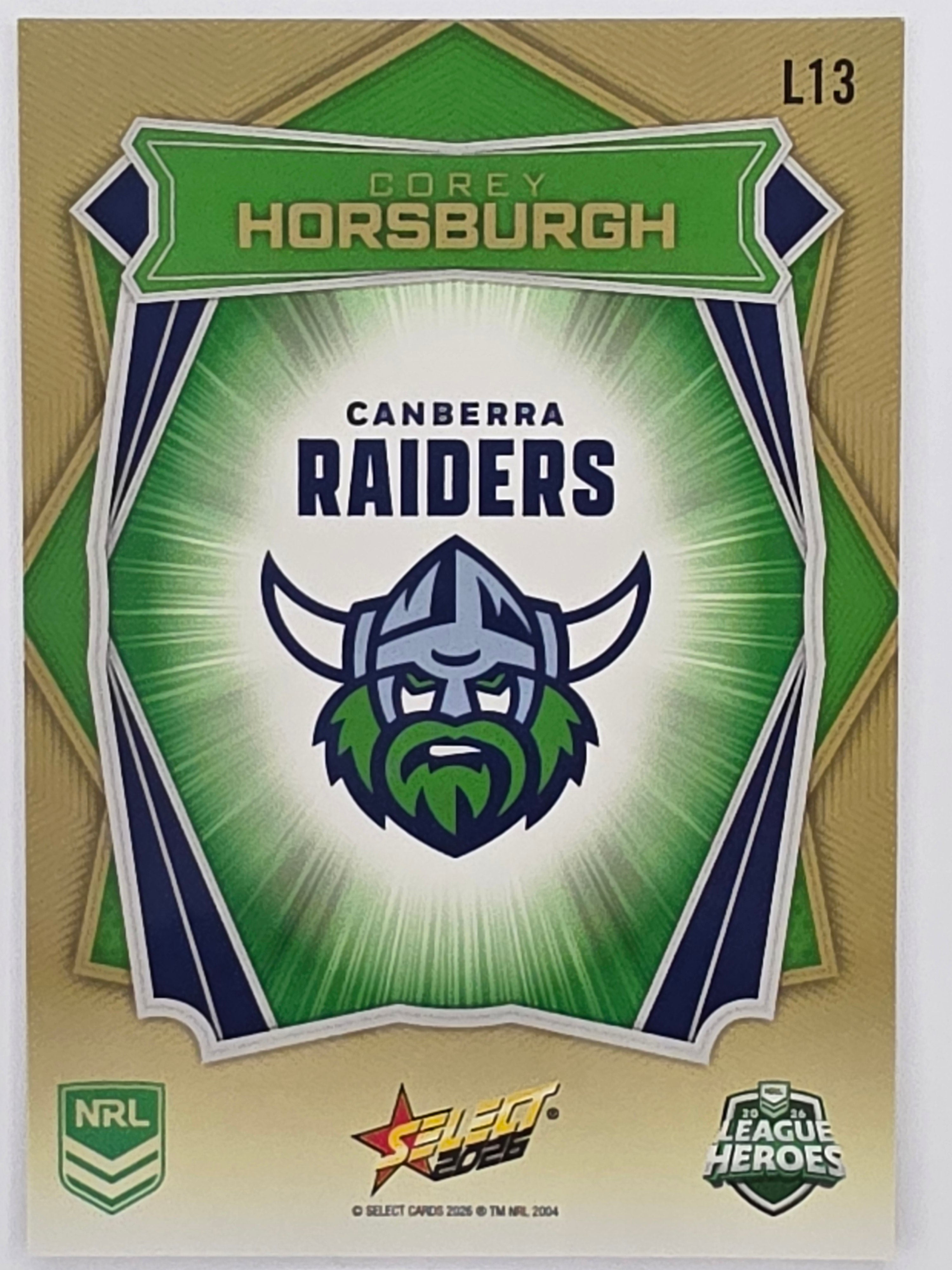 NRL 2026 League Heroes | Luminous | #L13 | Corey Horsburgh | Canberra Raiders
