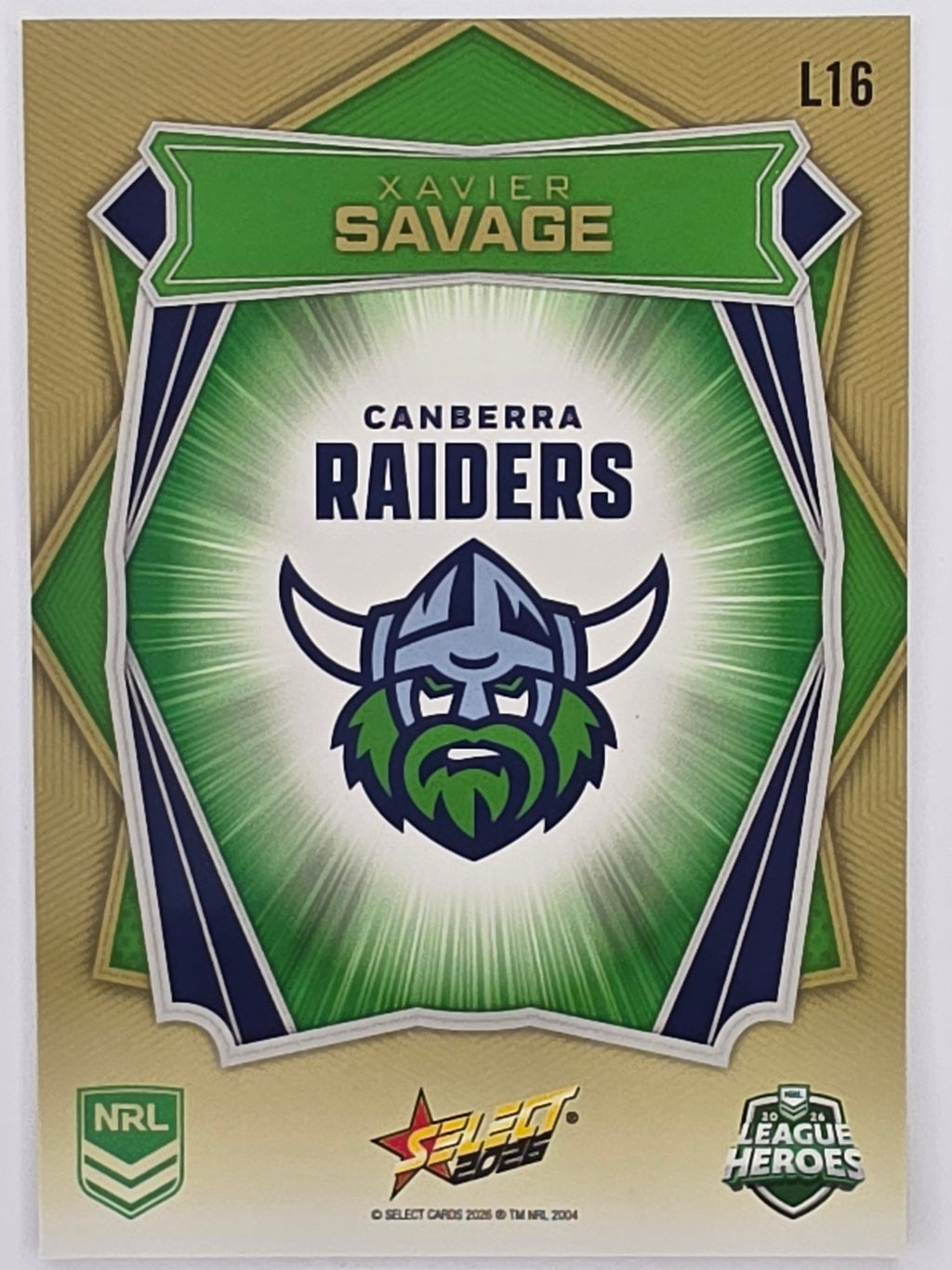 NRL 2026 League Heroes | Luminous | #L16 | Xavier Savage | Canberra Raiders