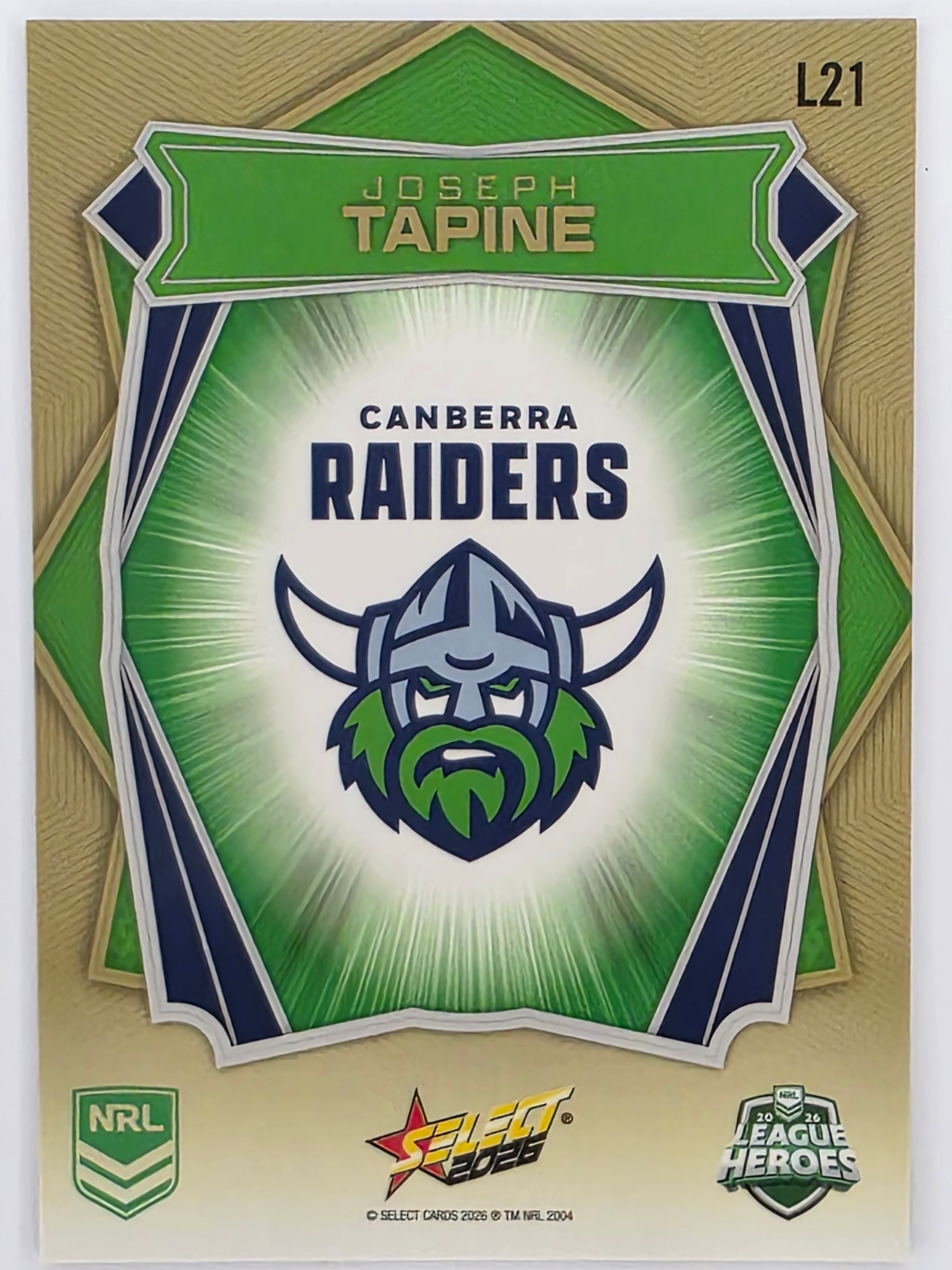 NRL 2026 League Heroes | Luminous | #L21 | Joseph Tapine | Canberra Raiders