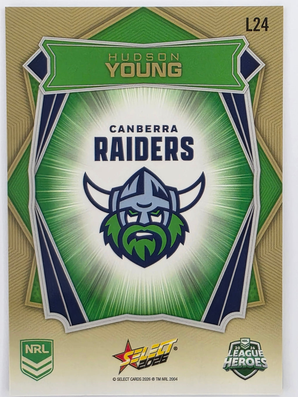 NRL 2026 League Heroes | Luminous | #L24 | Hudson Young | Canberra Raiders