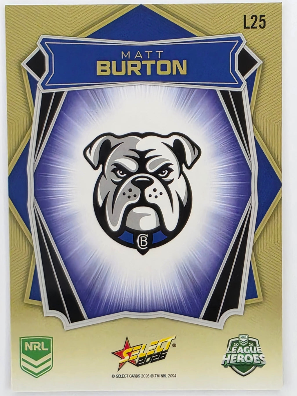 NRL 2026 League Heroes | Luminous | #L25 | Matt Burton | Canterbury Bulldogs