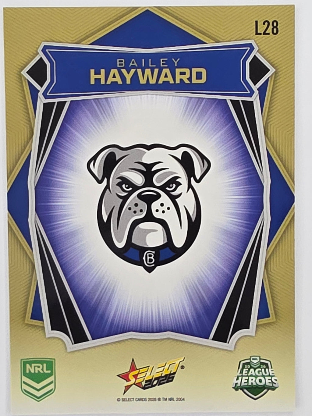 NRL 2026 League Heroes | Luminous | #L28 | Bailey Hayward | Canterbury Bulldogs