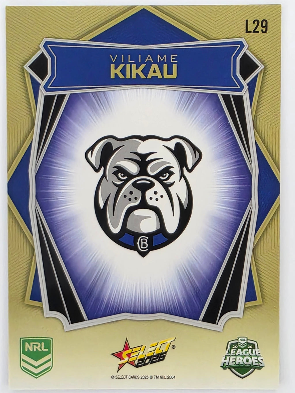 NRL 2026 League Heroes | Luminous | #L29 | Viliame Kikau | Canterbury Bulldogs