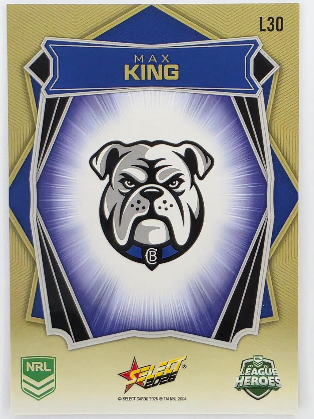 NRL 2026 League Heroes | Luminous | #L30 | Max King | Canterbury Bulldogs