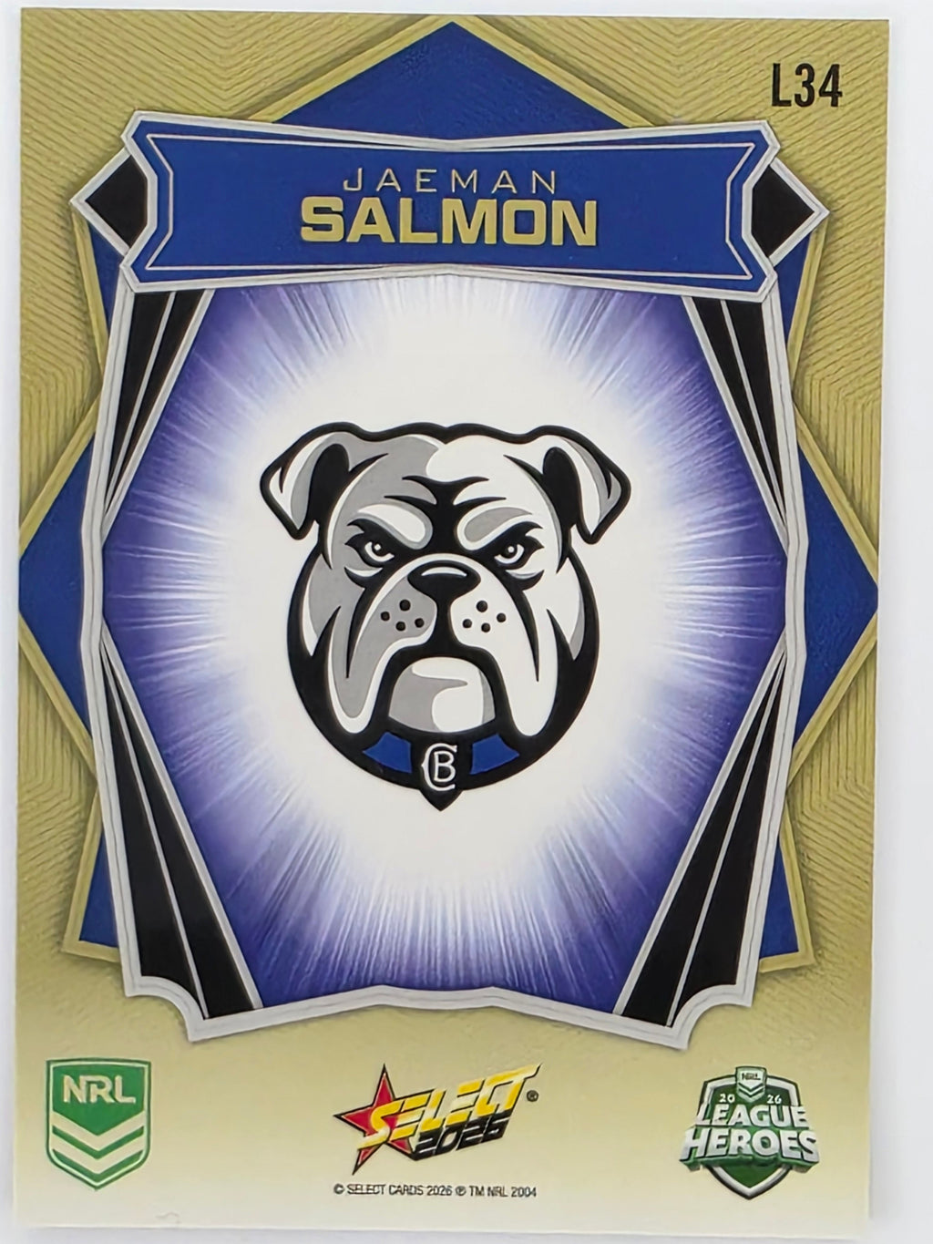NRL 2026 League Heroes | Luminous | #L34 | Jaeman Salmon | Canterbury Bulldogs